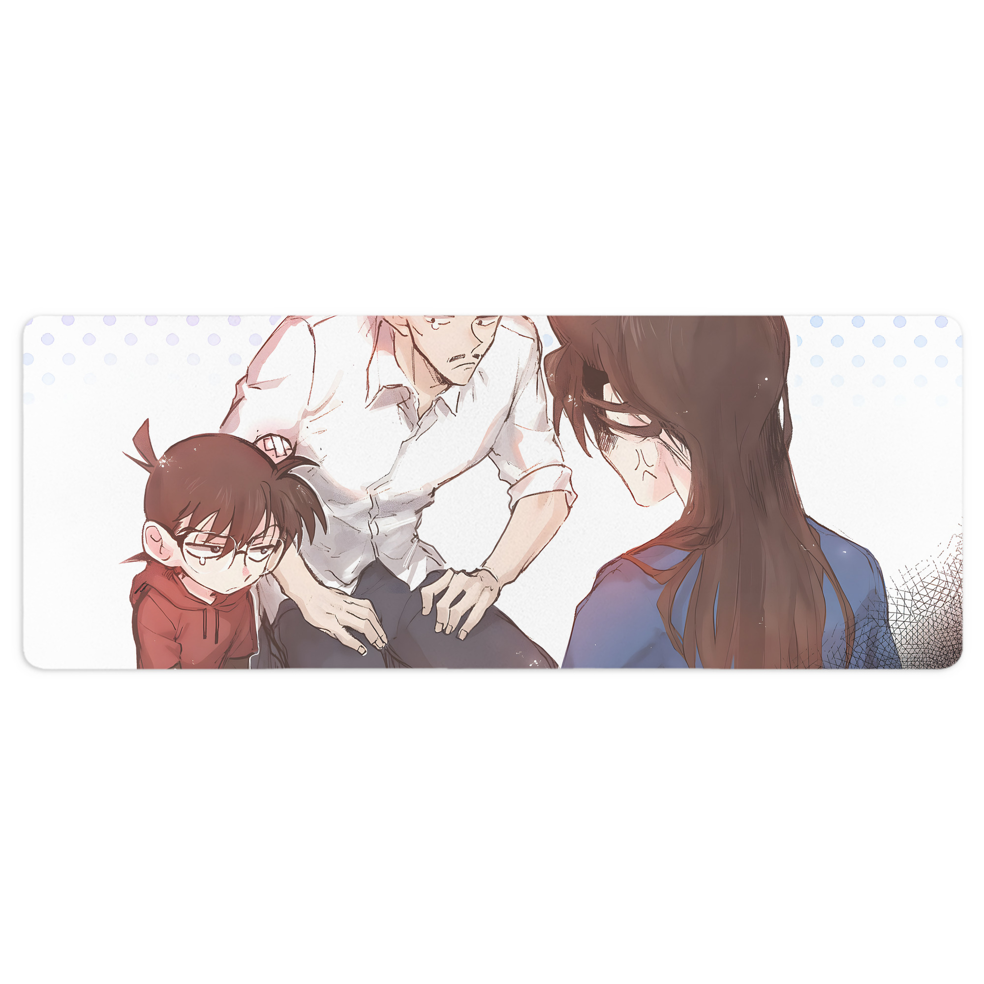 （画像用） 名探偵コナン Detective Conan ステッチ加工 大判デスクマット／滑り止めマウスパッド