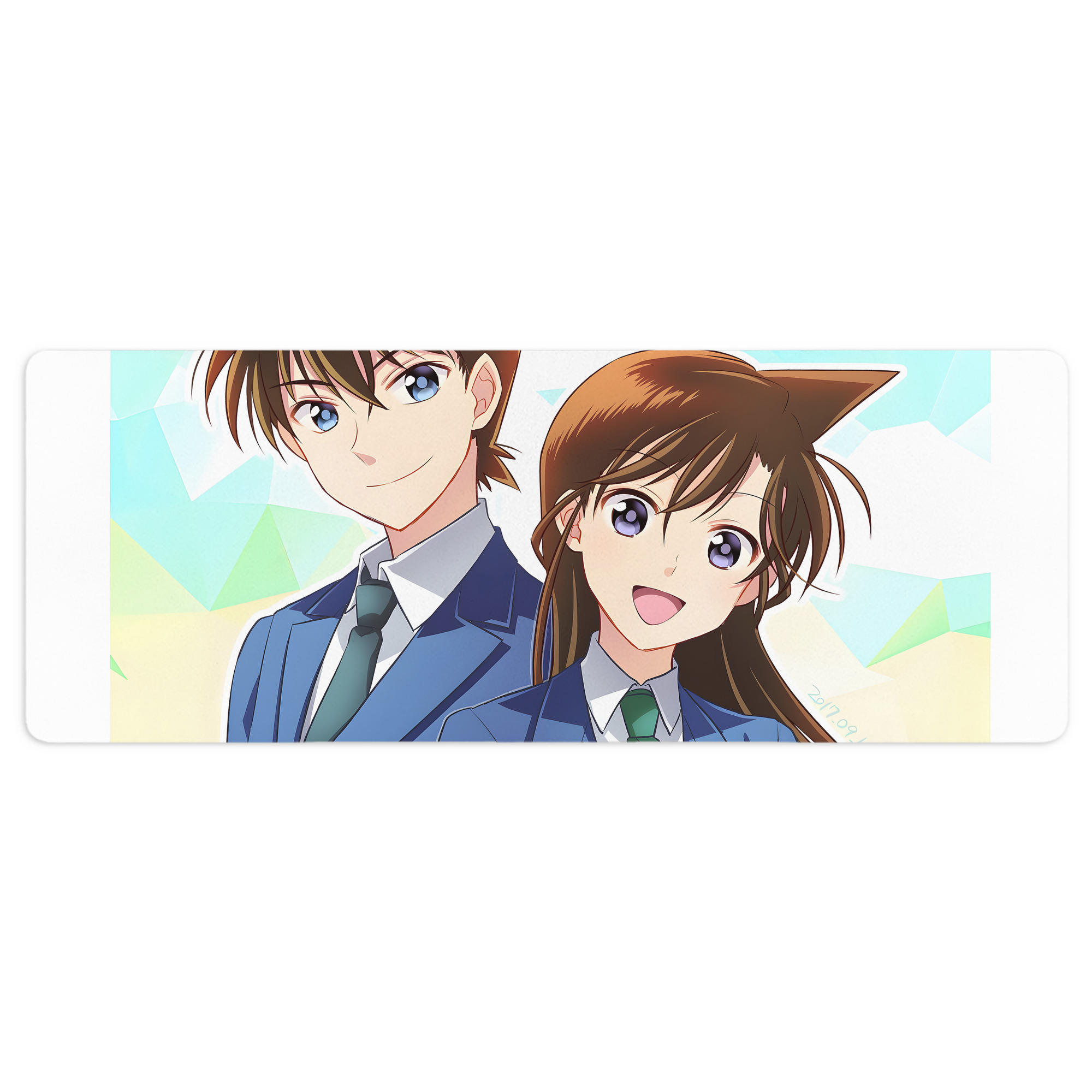 （画像用） 名探偵コナン Detective Conan ステッチ加工 大判デスクマット／滑り止めマウスパッド