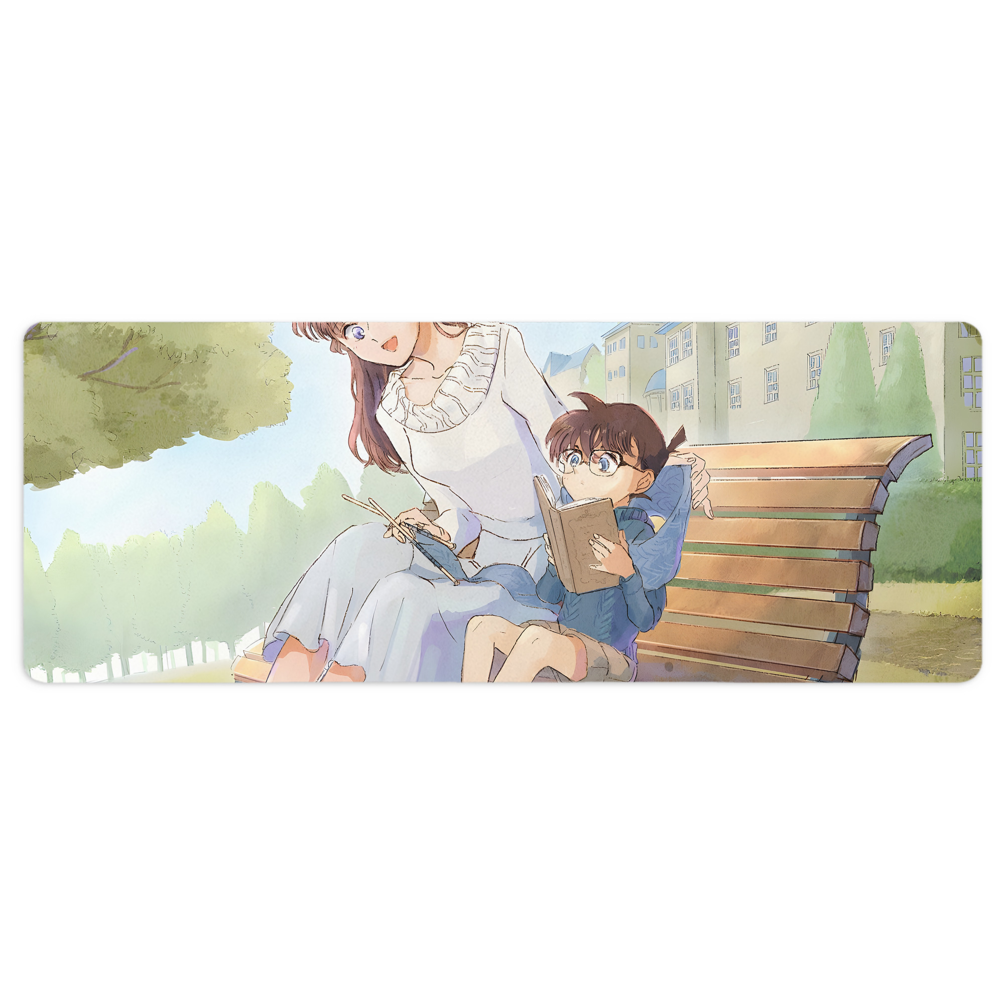 （画像用） 名探偵コナン Detective Conan ステッチ加工 大判デスクマット／滑り止めマウスパッド