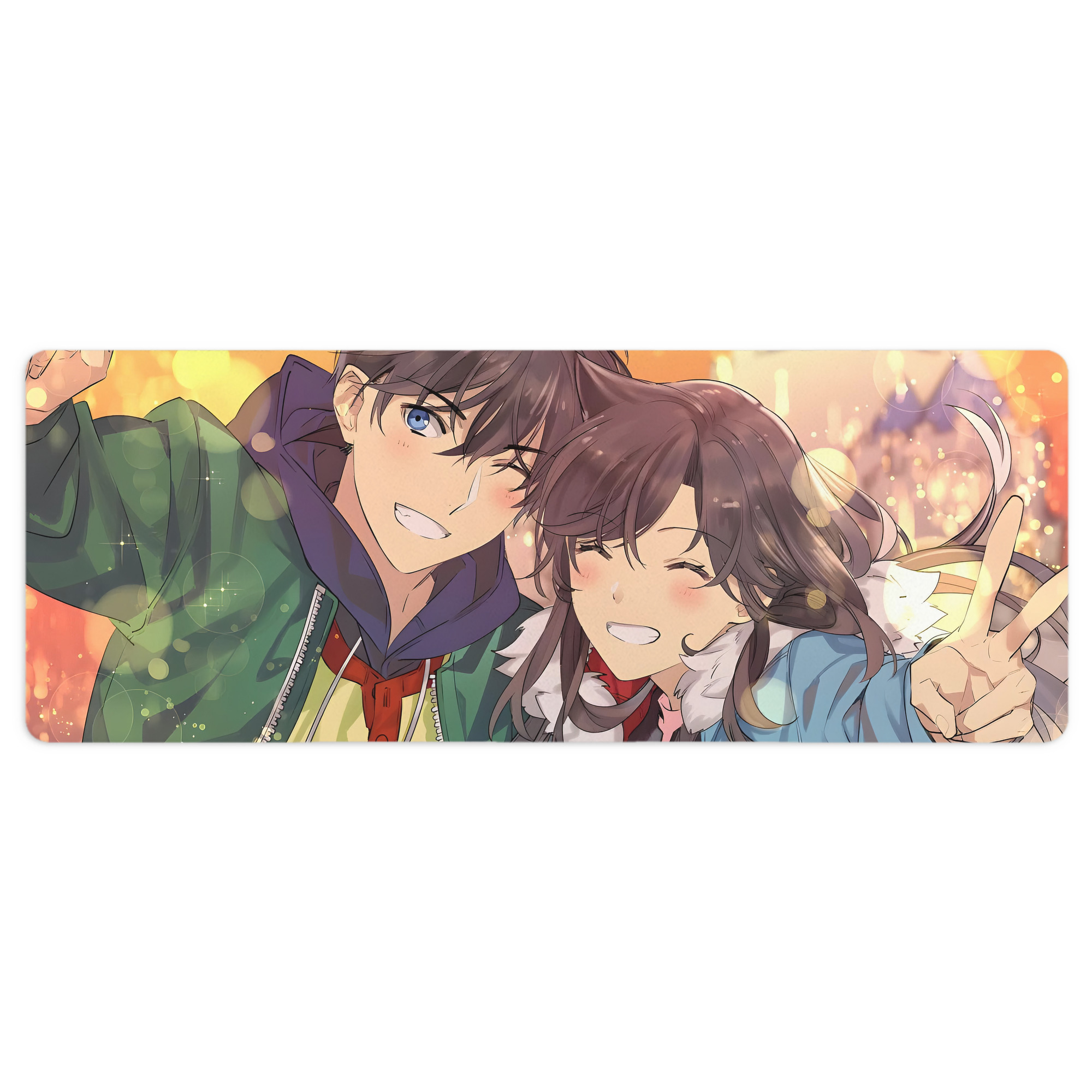 （画像用） 名探偵コナン Detective Conan ステッチ加工 大判デスクマット／滑り止めマウスパッド