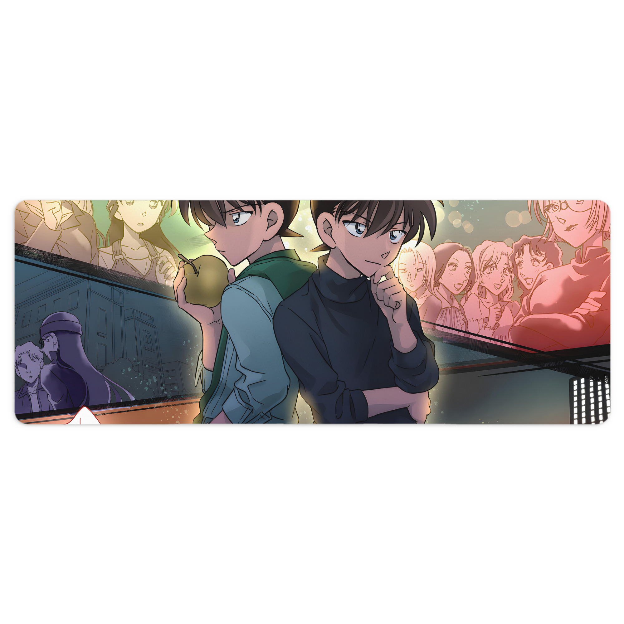 （画像用） 名探偵コナン Detective Conan ステッチ加工 大判デスクマット／滑り止めマウスパッド