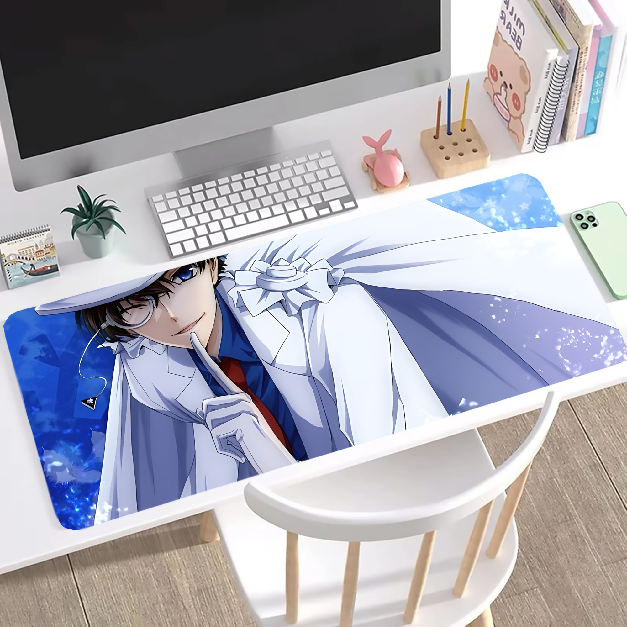 （画像用） 名探偵コナン Detective Conan ステッチ加工 大判デスクマット／滑り止めマウスパッド