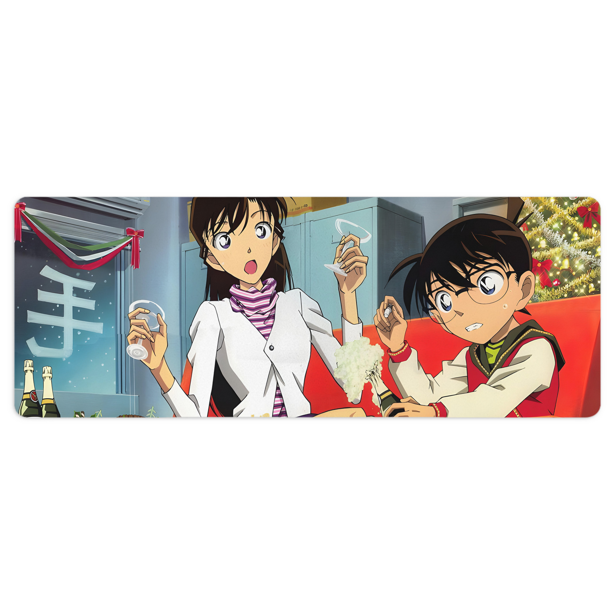 （画像用） 名探偵コナン Detective Conan ステッチ加工 大判デスクマット／滑り止めマウスパッド
