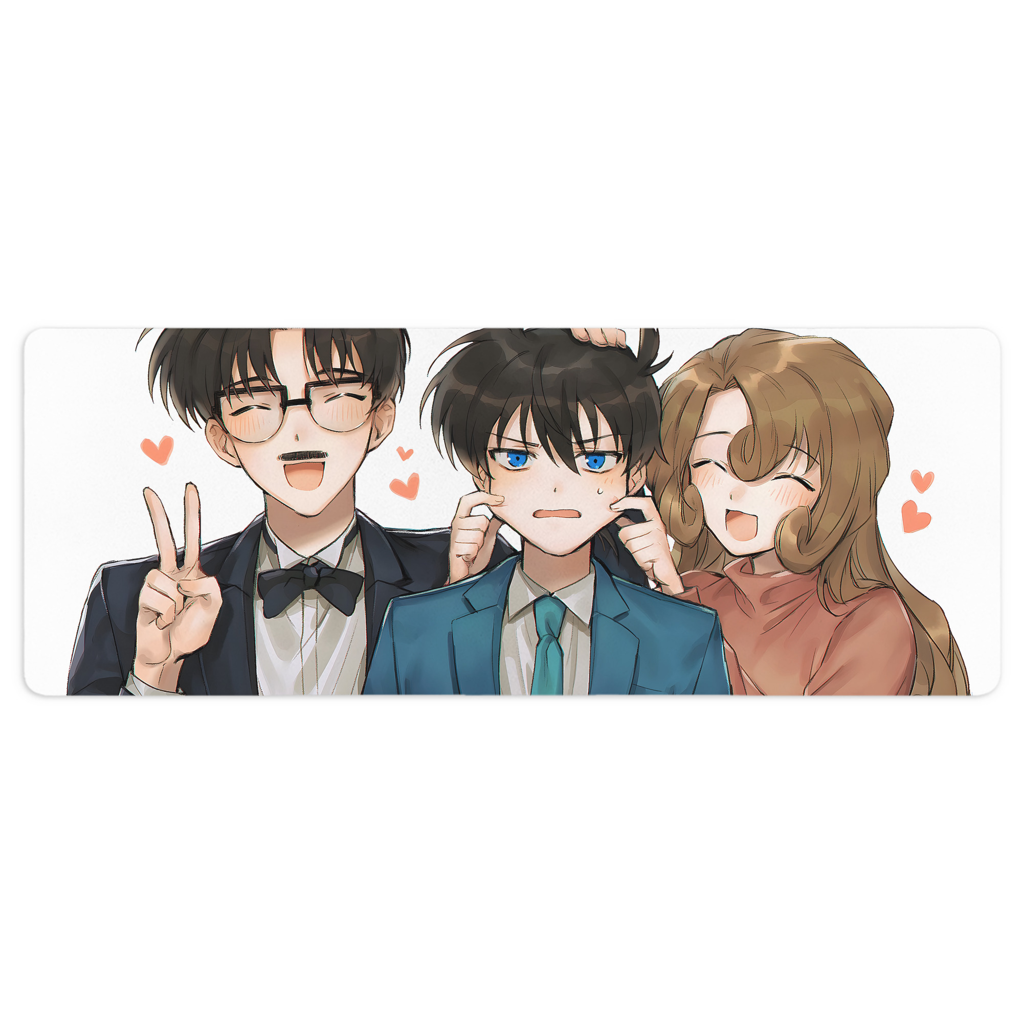 （画像用） 名探偵コナン Detective Conan ステッチ加工 大判デスクマット／滑り止めマウスパッド