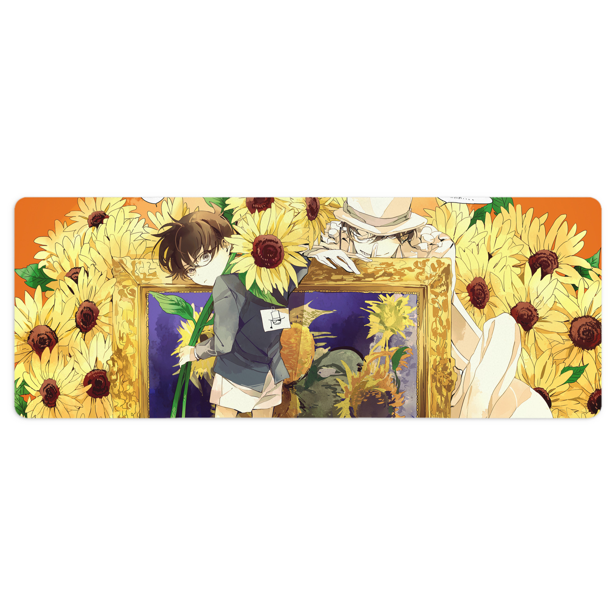（画像用） 名探偵コナン Detective Conan ステッチ加工 大判デスクマット／滑り止めマウスパッド