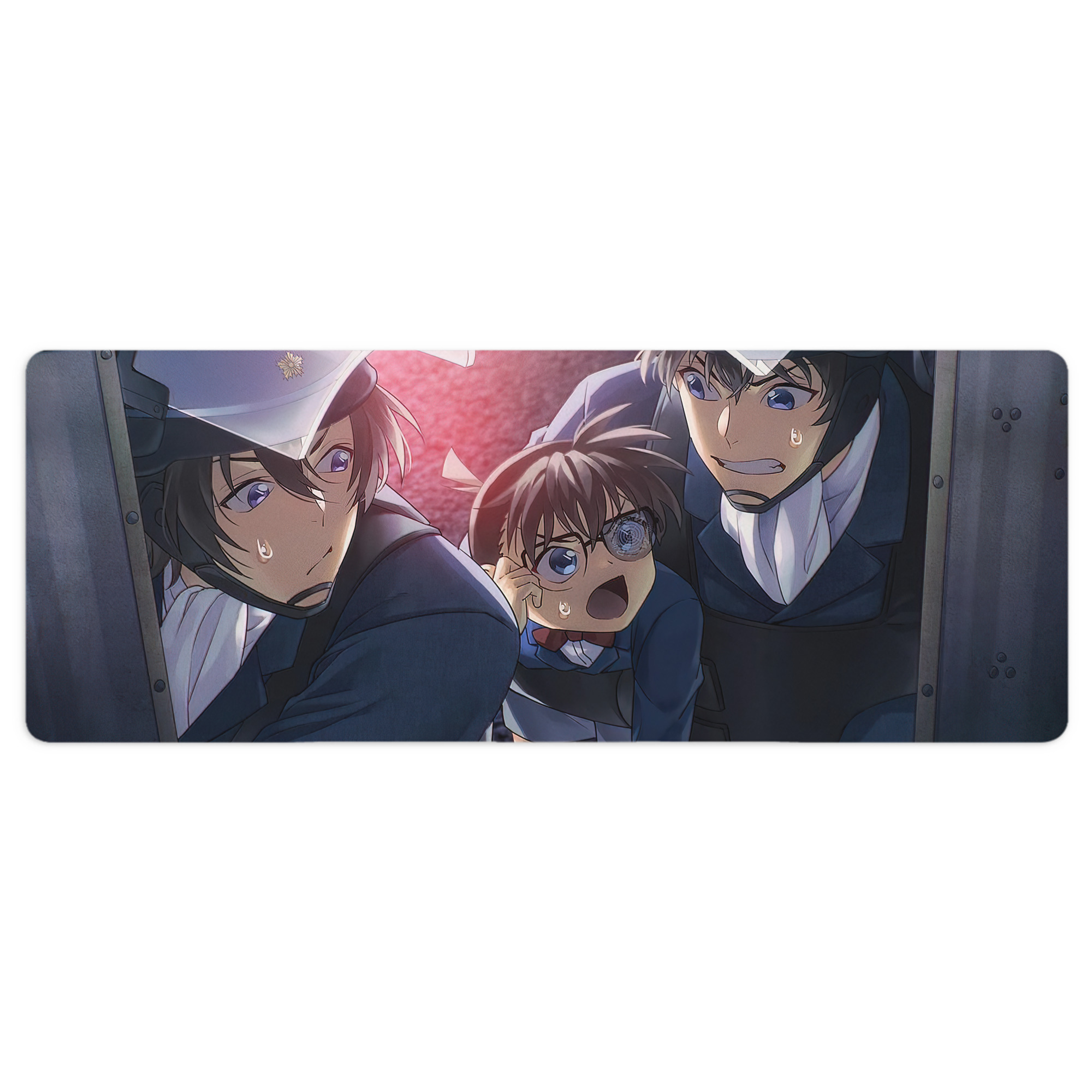 （画像用） 名探偵コナン Detective Conan ステッチ加工 大判デスクマット／滑り止めマウスパッド