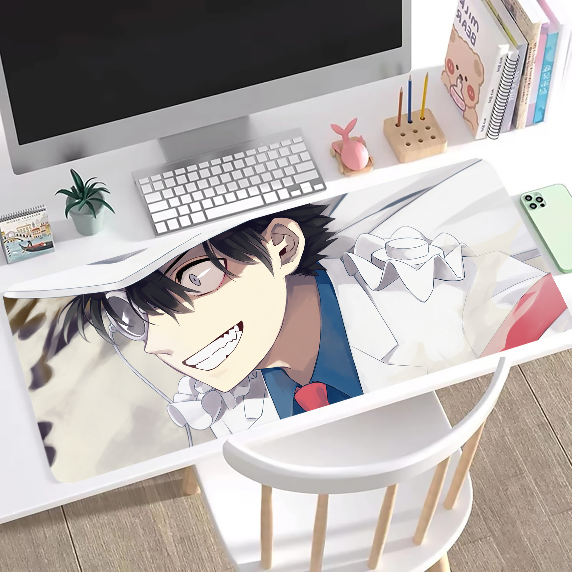 （画像用） 名探偵コナン Detective Conan ステッチ加工 大判デスクマット／滑り止めマウスパッド