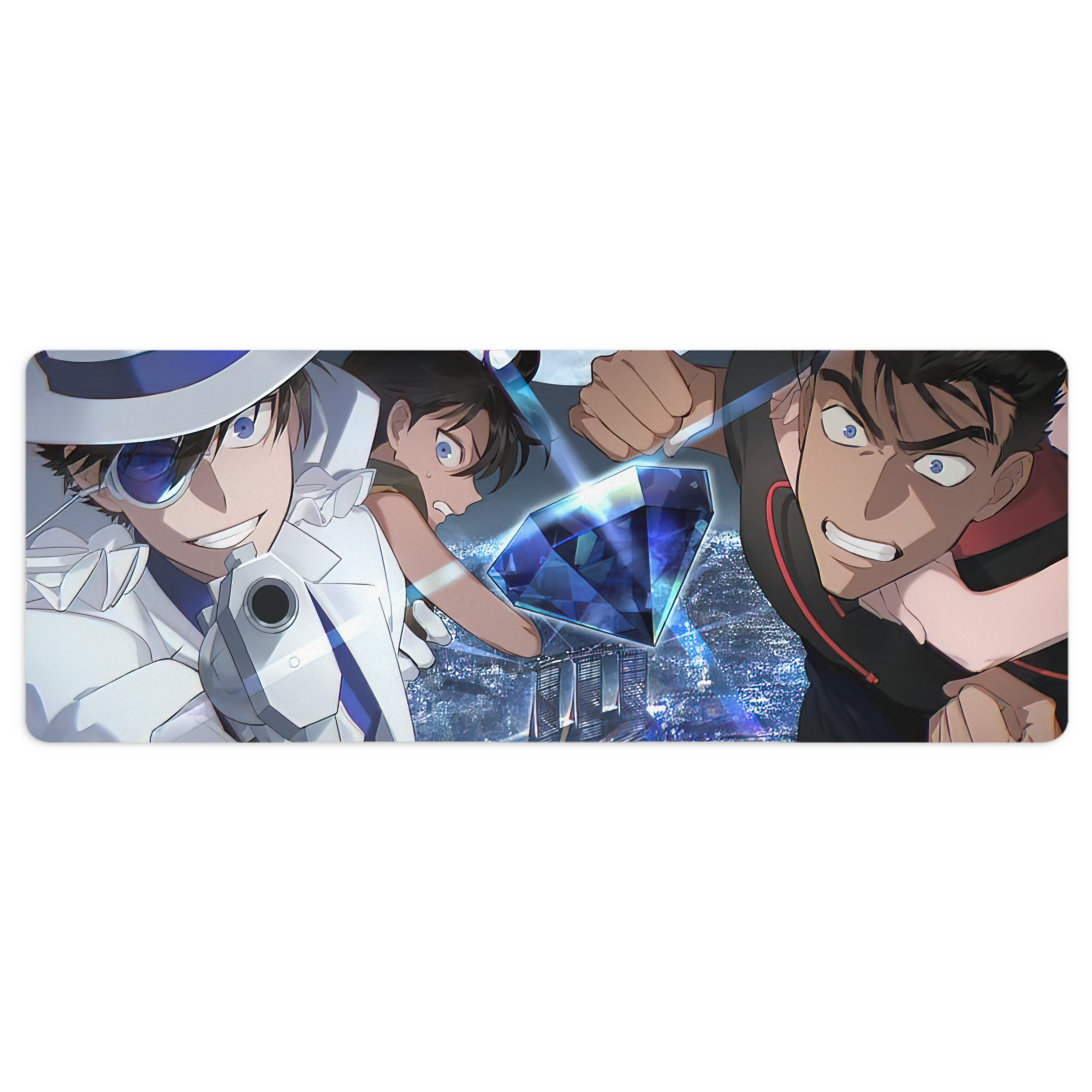 （画像用） 名探偵コナン Detective Conan ステッチ加工 大判デスクマット／滑り止めマウスパッド