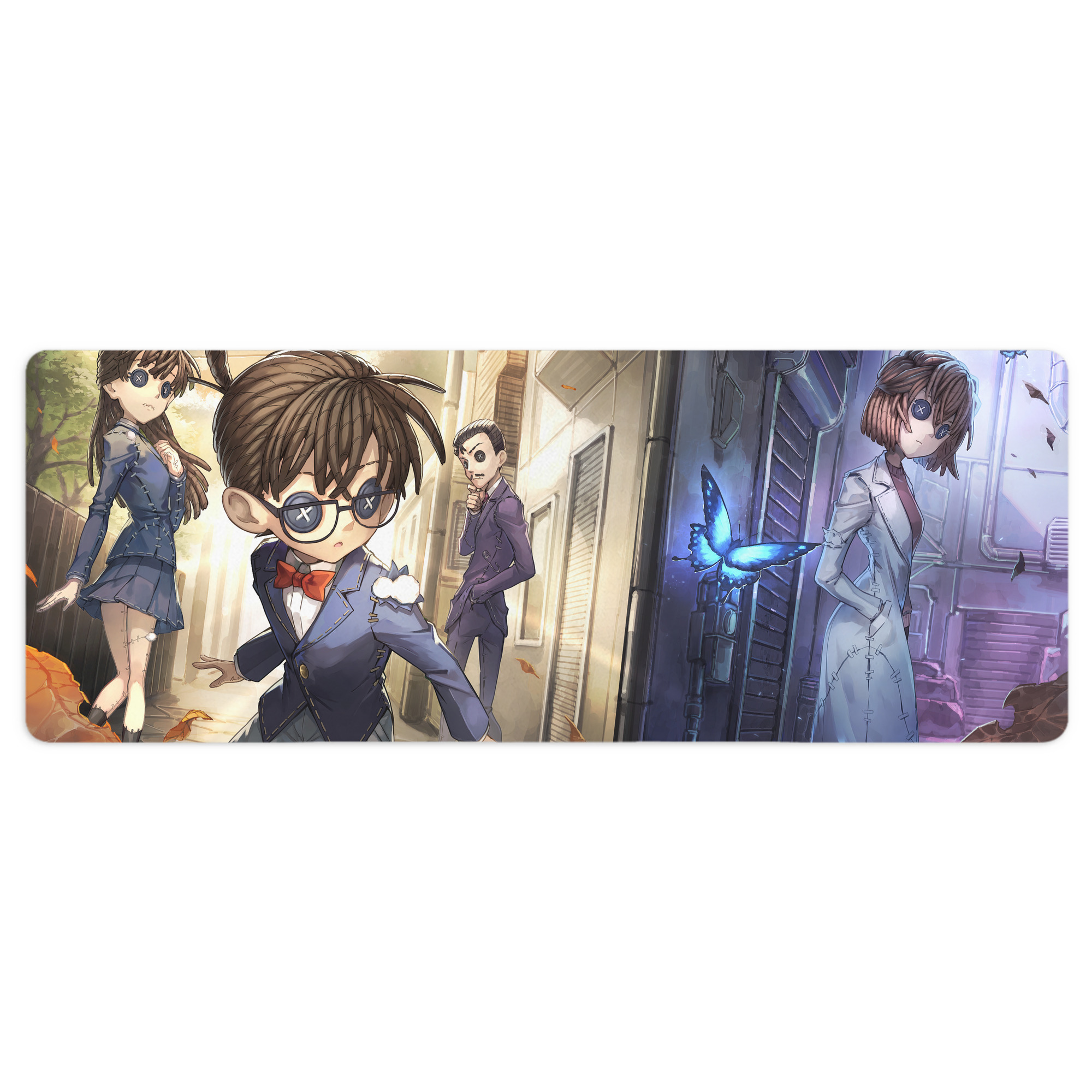 （画像用） 名探偵コナン Detective Conan ステッチ加工 大判デスクマット／滑り止めマウスパッド