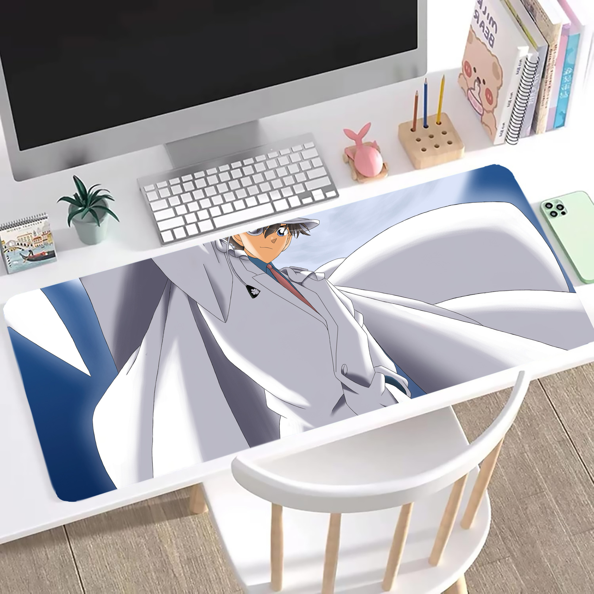 （画像用） 名探偵コナン Detective Conan ステッチ加工 大判デスクマット／滑り止めマウスパッド