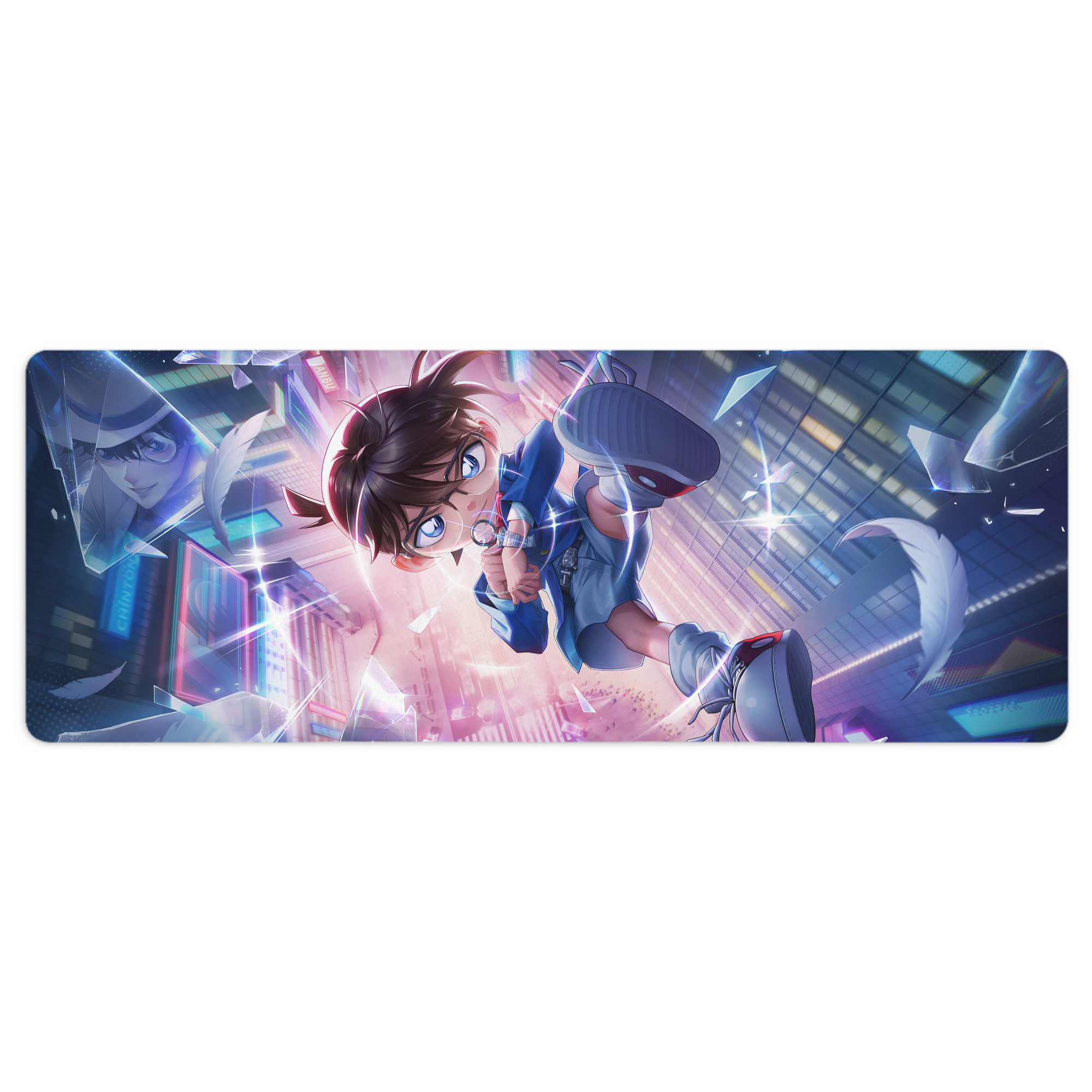 （画像用） 名探偵コナン Detective Conan ステッチ加工 大判デスクマット／滑り止めマウスパッド