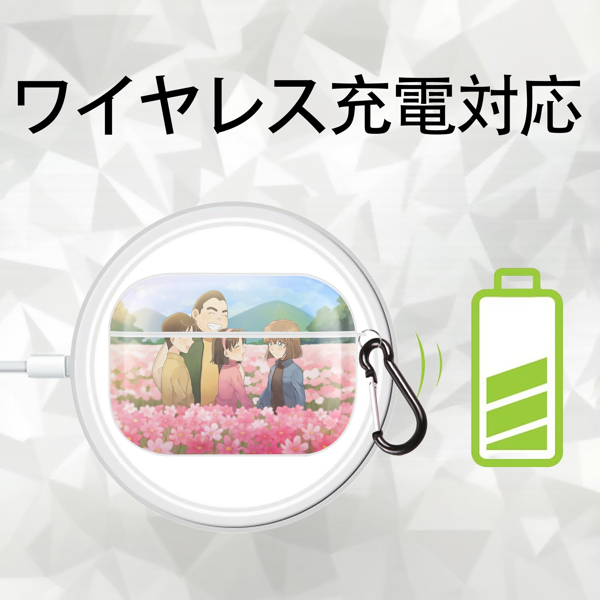名探偵コナン Detective Conan 【AirPods Pro用】ハードシェル保護ケース 耐衝撃・防指紋・カラビナ付き商品仕様
