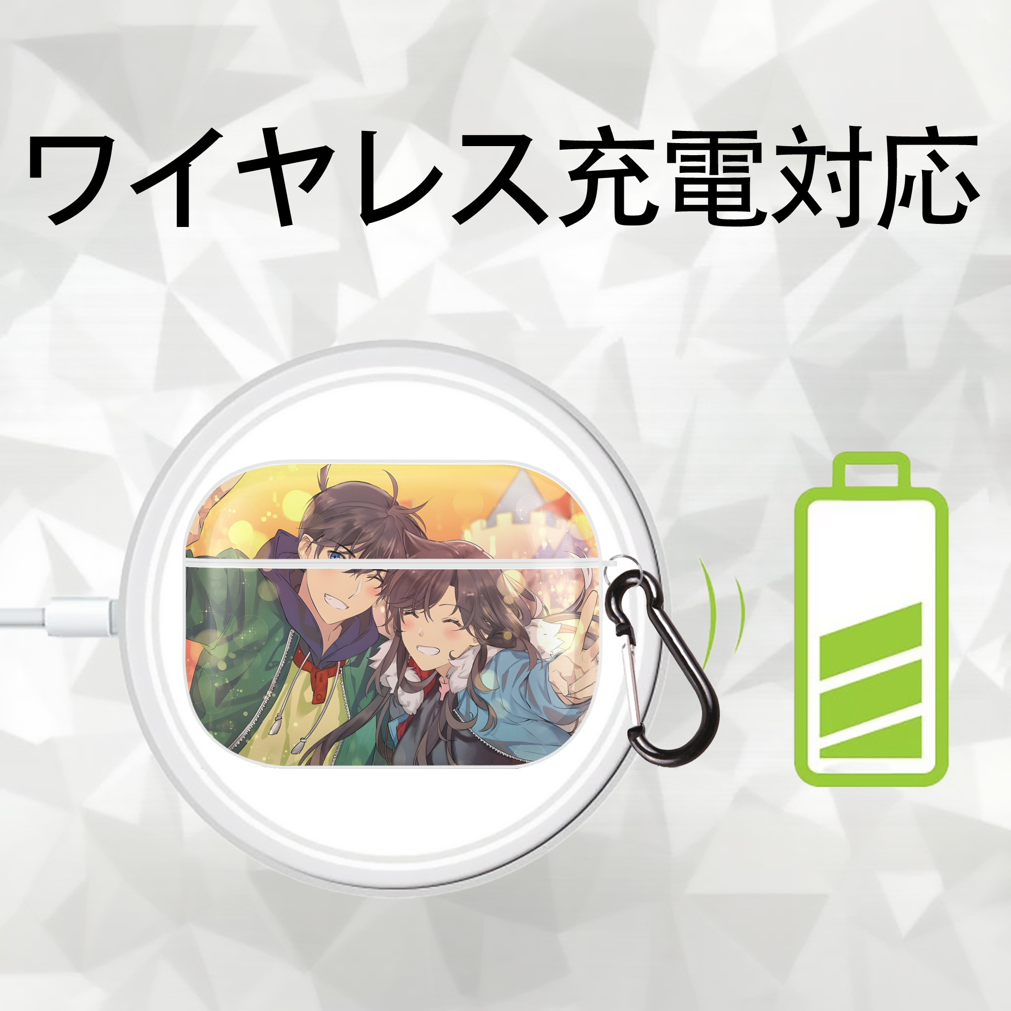 名探偵コナン Detective Conan 【AirPods Pro用】ハードシェル保護ケース 耐衝撃・防指紋・カラビナ付き商品仕様