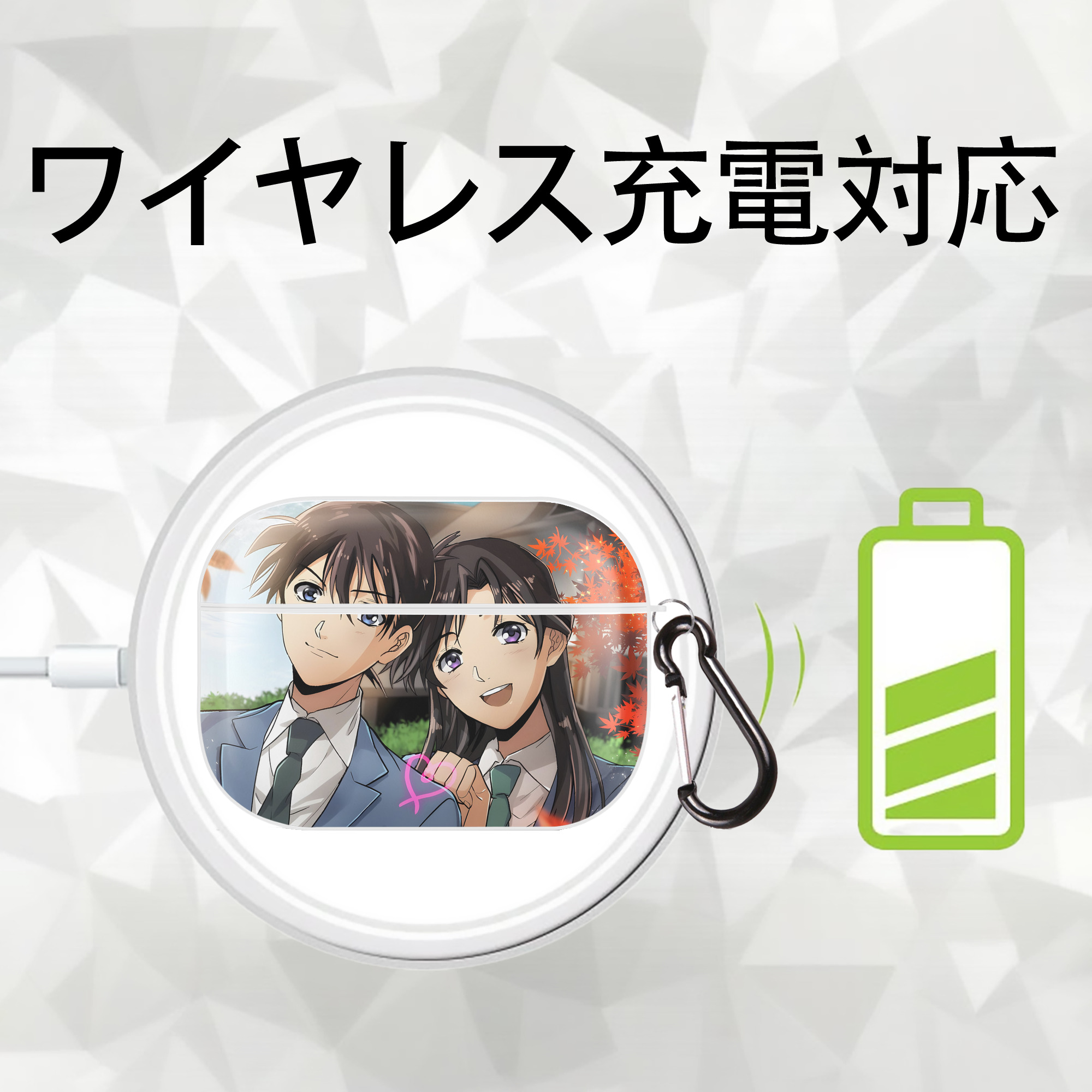 名探偵コナン Detective Conan 【AirPods Pro用】ハードシェル保護ケース 耐衝撃・防指紋・カラビナ付き商品仕様