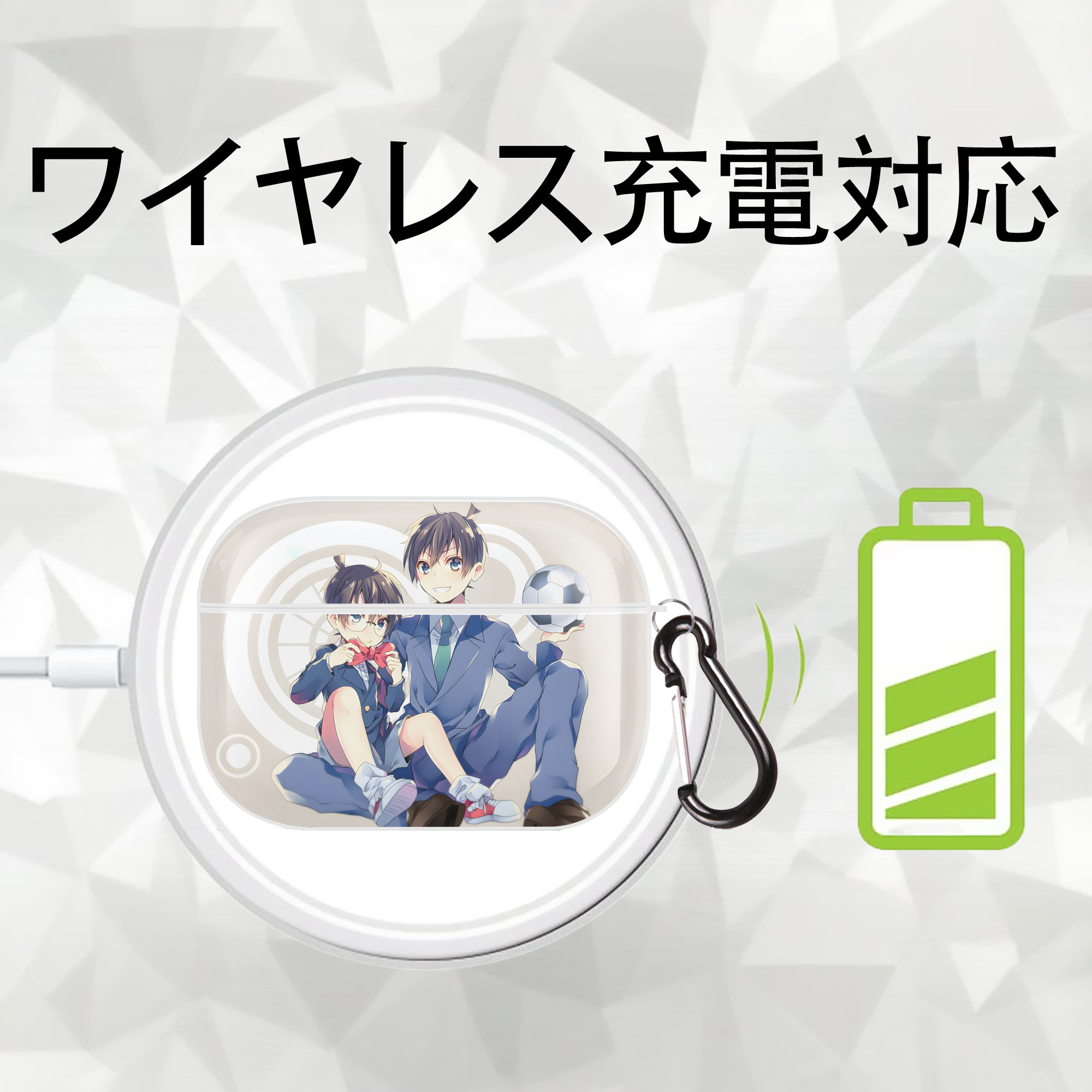 名探偵コナン Detective Conan 【AirPods Pro用】ハードシェル保護ケース 耐衝撃・防指紋・カラビナ付き商品仕様