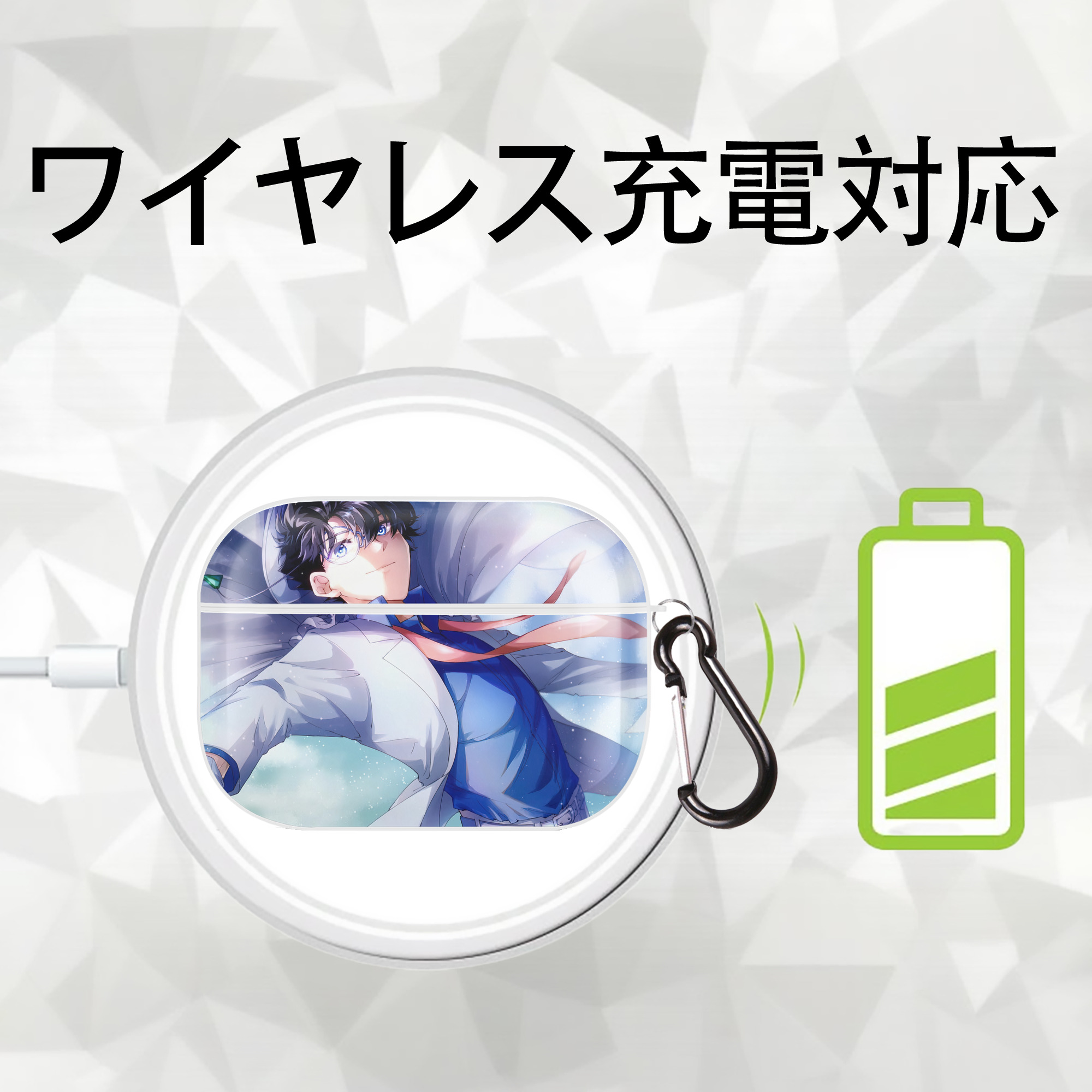名探偵コナン Detective Conan 【AirPods Pro用】ハードシェル保護ケース 耐衝撃・防指紋・カラビナ付き商品仕様
