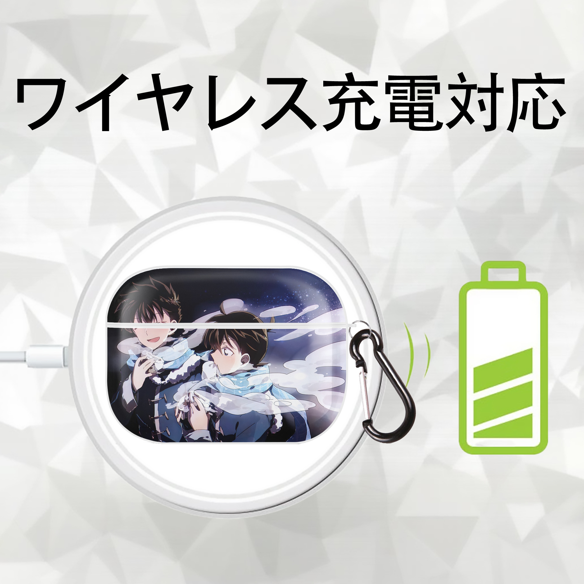 名探偵コナン Detective Conan 【AirPods Pro用】ハードシェル保護ケース 耐衝撃・防指紋・カラビナ付き商品仕様