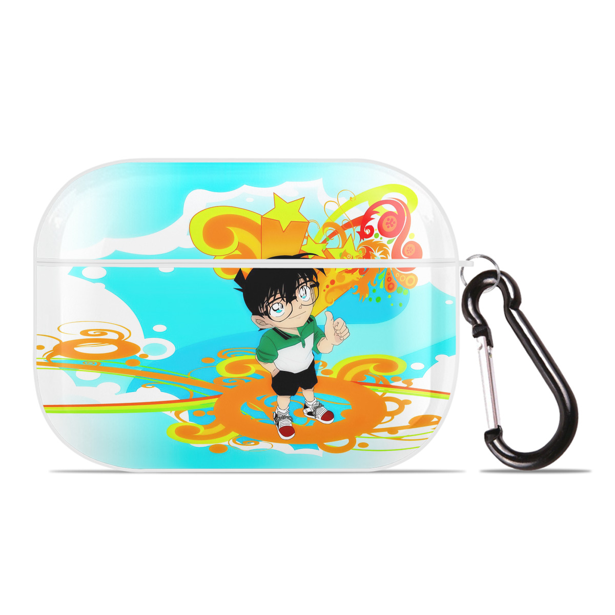 （画像用） 名探偵コナン Detective Conan 【AirPods Pro用】ハードシェル保護ケース 耐衝撃・防指紋・カラビナ付き商品仕様