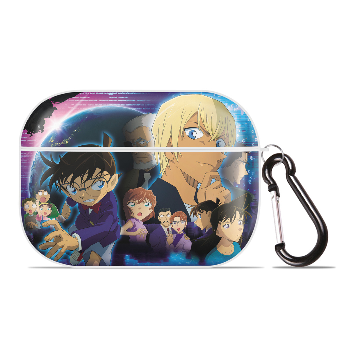 （画像用） 名探偵コナン Detective Conan 【AirPods Pro用】ハードシェル保護ケース 耐衝撃・防指紋・カラビナ付き商品仕様