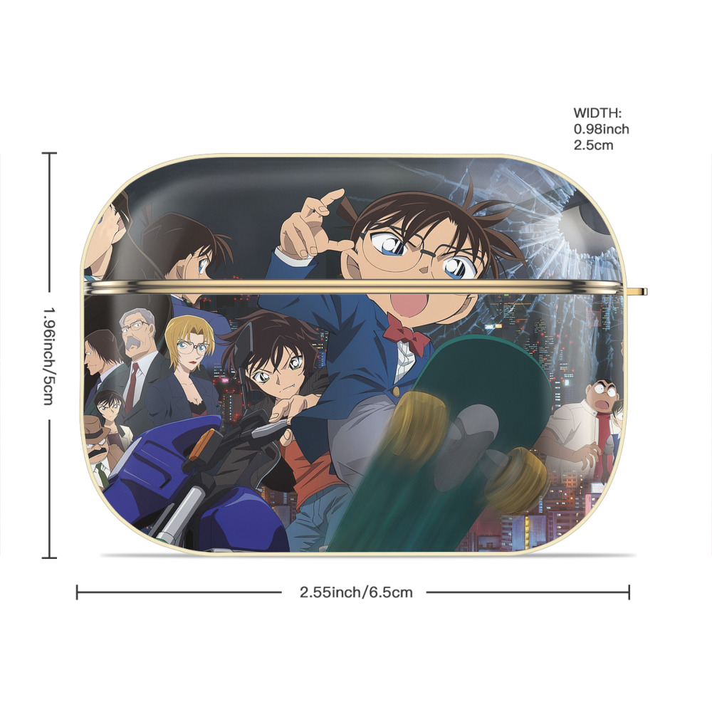 名探偵コナン Detective Conan 【AirPods Pro用】ハードシェル保護ケース｜耐衝撃・防指紋・カラビナ付き商品仕様