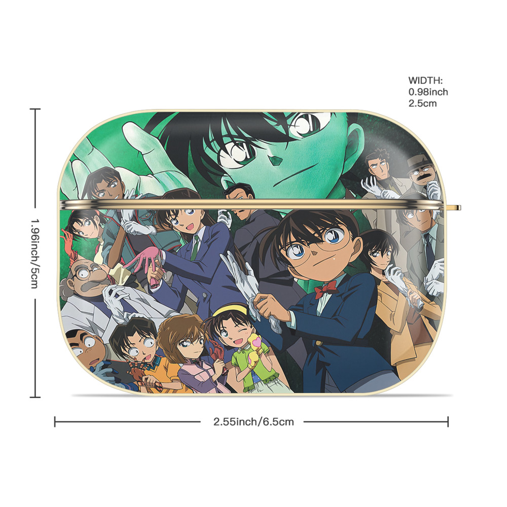 名探偵コナン Detective Conan 【AirPods Pro用】ハードシェル保護ケース｜耐衝撃・防指紋・カラビナ付き商品仕様