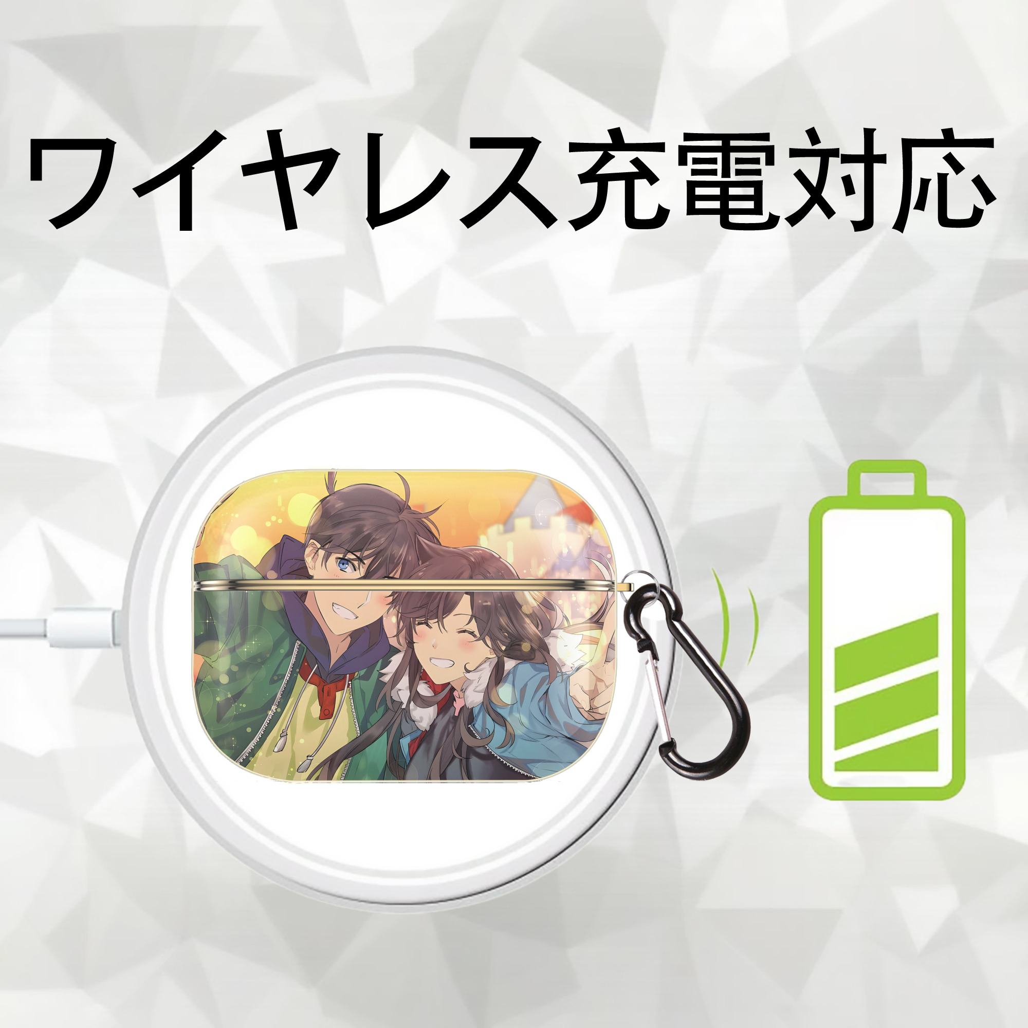 名探偵コナン Detective Conan 【AirPods Pro用】ハードシェル保護ケース｜耐衝撃・防指紋・カラビナ付き商品仕様