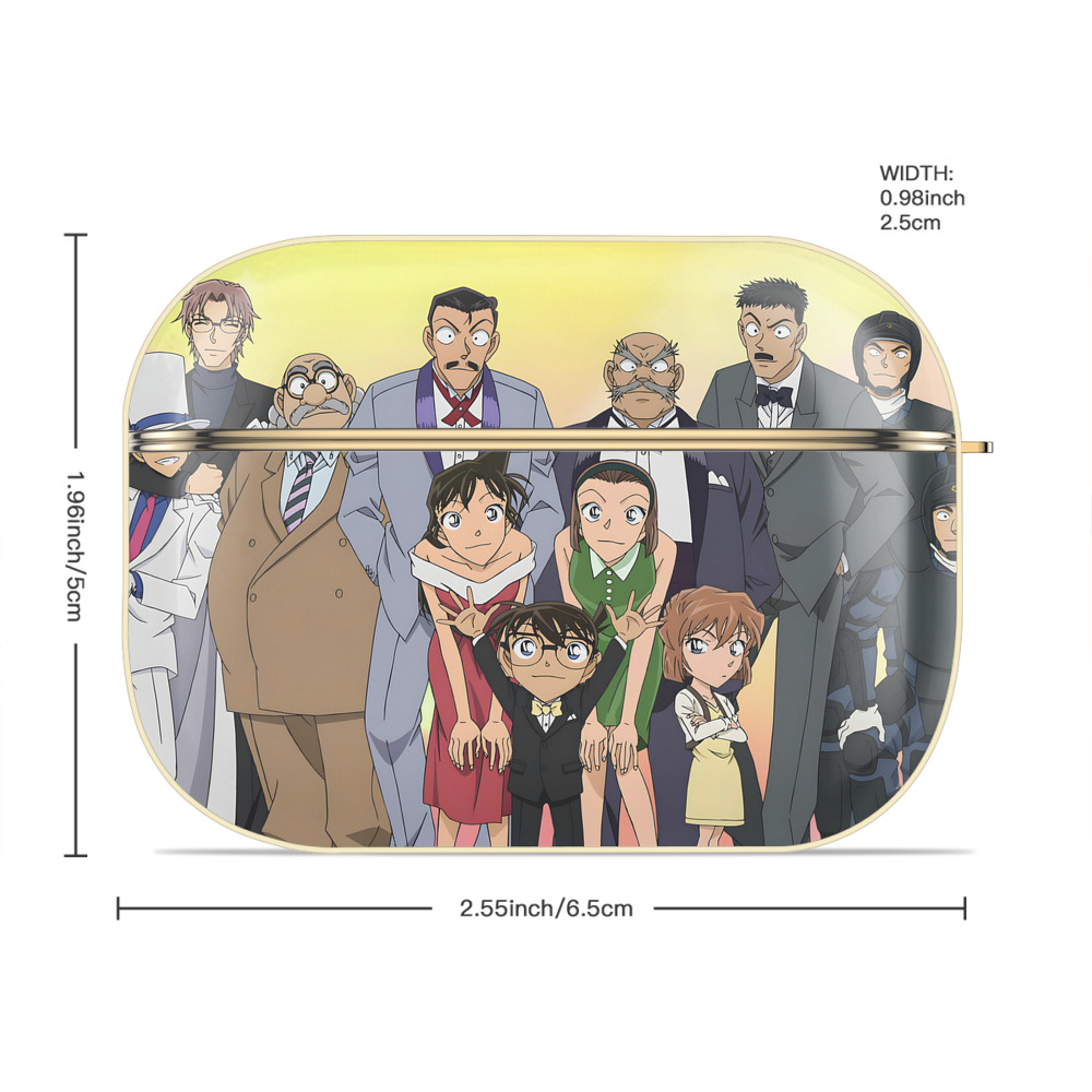 名探偵コナン Detective Conan 【AirPods Pro用】ハードシェル保護ケース｜耐衝撃・防指紋・カラビナ付き商品仕様