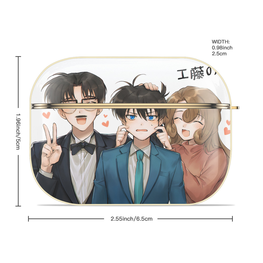 名探偵コナン Detective Conan 【AirPods Pro用】ハードシェル保護ケース｜耐衝撃・防指紋・カラビナ付き商品仕様