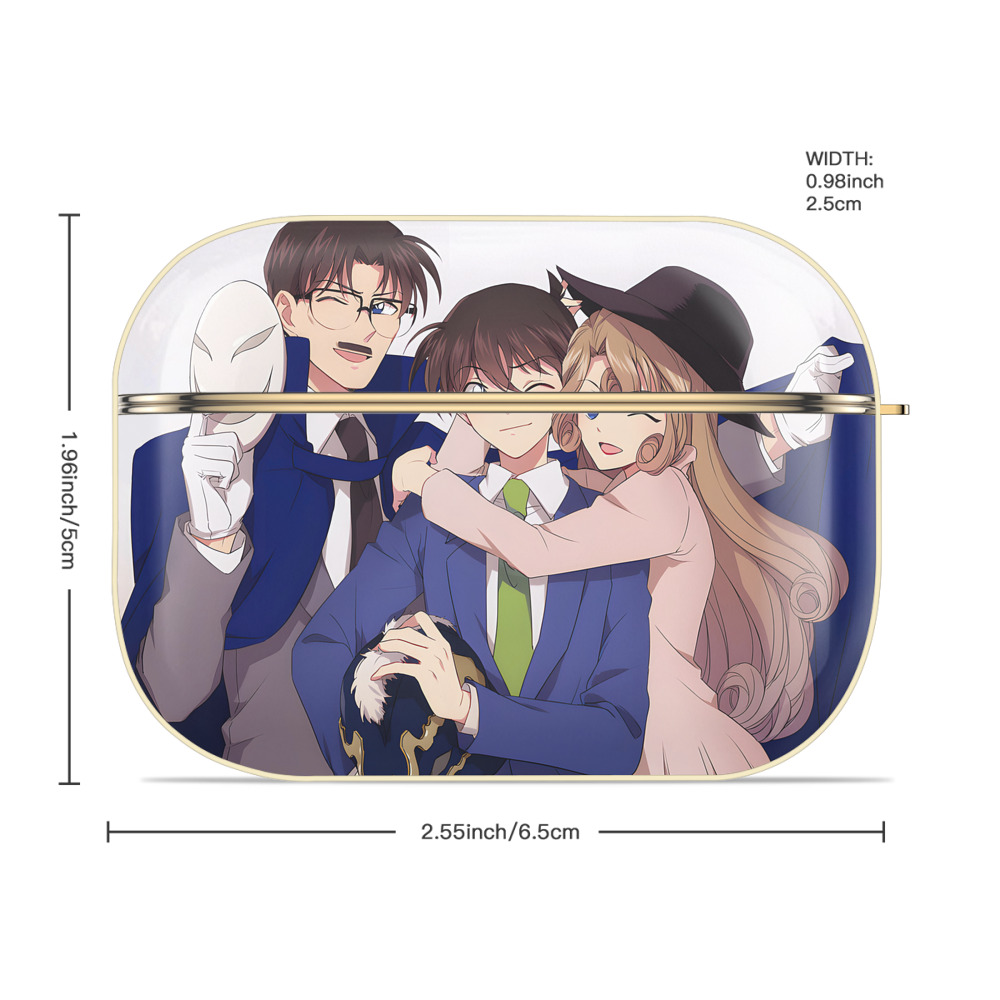 名探偵コナン Detective Conan 【AirPods Pro用】ハードシェル保護ケース｜耐衝撃・防指紋・カラビナ付き商品仕様