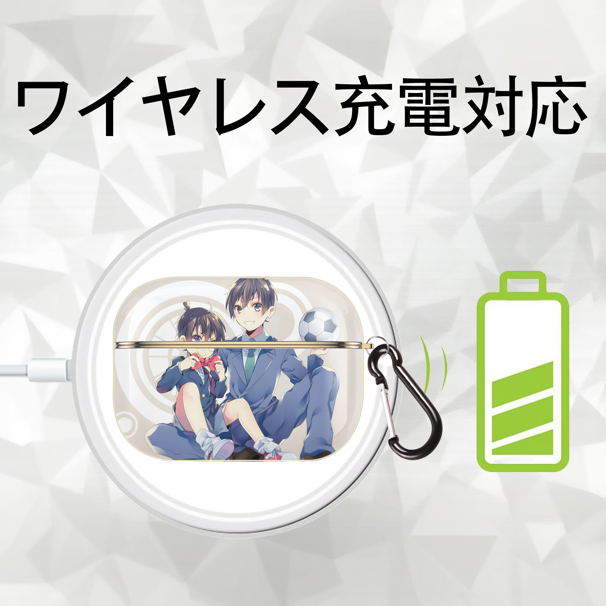 名探偵コナン Detective Conan 【AirPods Pro用】ハードシェル保護ケース｜耐衝撃・防指紋・カラビナ付き商品仕様