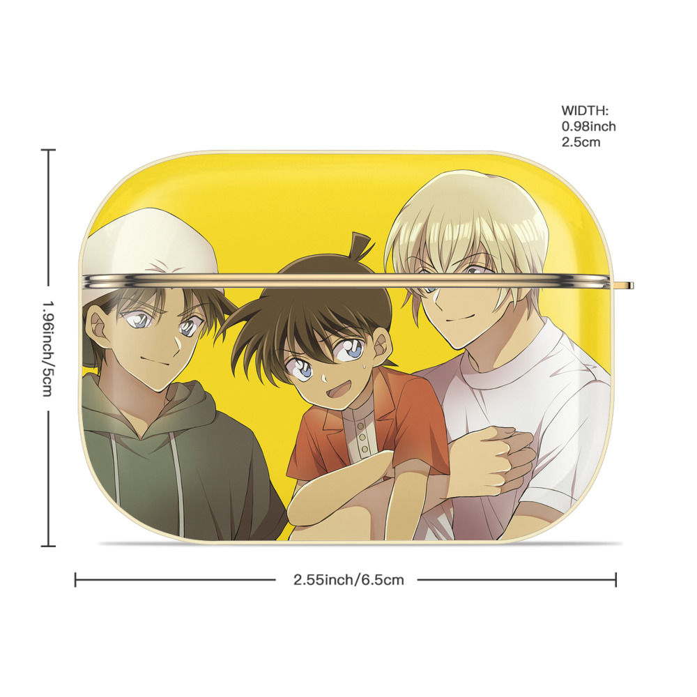 名探偵コナン Detective Conan 【AirPods Pro用】ハードシェル保護ケース｜耐衝撃・防指紋・カラビナ付き商品仕様