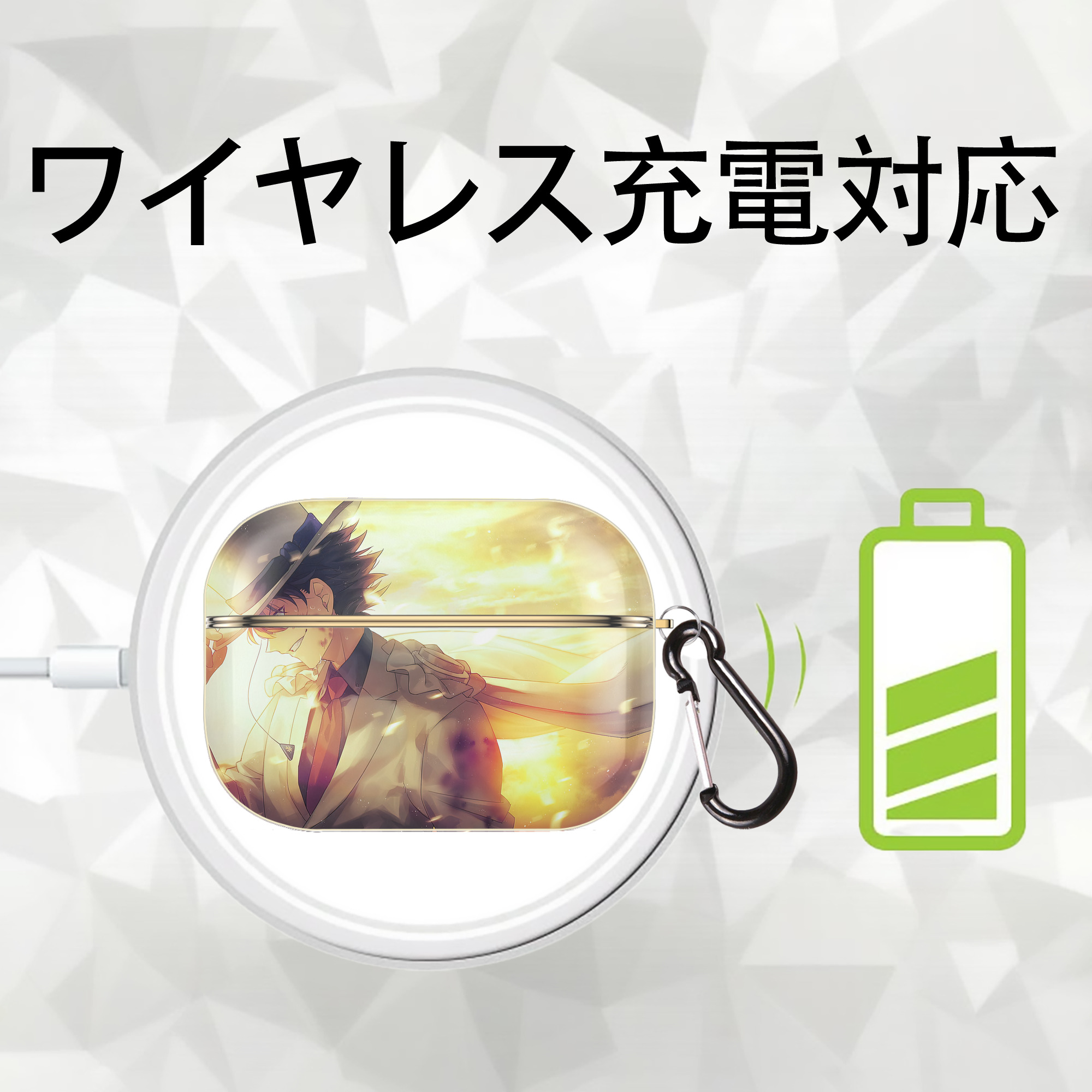 名探偵コナン Detective Conan 【AirPods Pro用】ハードシェル保護ケース｜耐衝撃・防指紋・カラビナ付き商品仕様