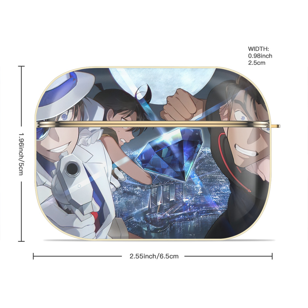 名探偵コナン Detective Conan 【AirPods Pro用】ハードシェル保護ケース｜耐衝撃・防指紋・カラビナ付き商品仕様
