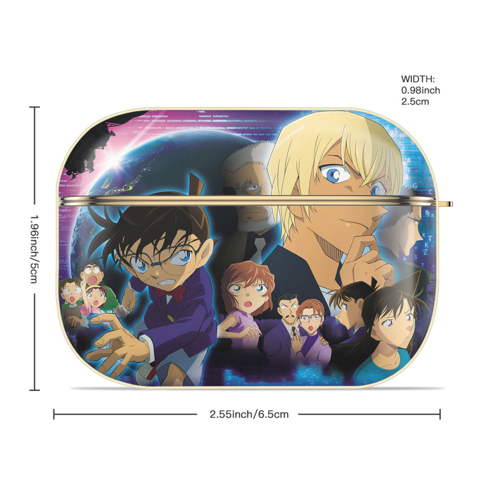 名探偵コナン Detective Conan 【AirPods Pro用】ハードシェル保護ケース｜耐衝撃・防指紋・カラビナ付き商品仕様