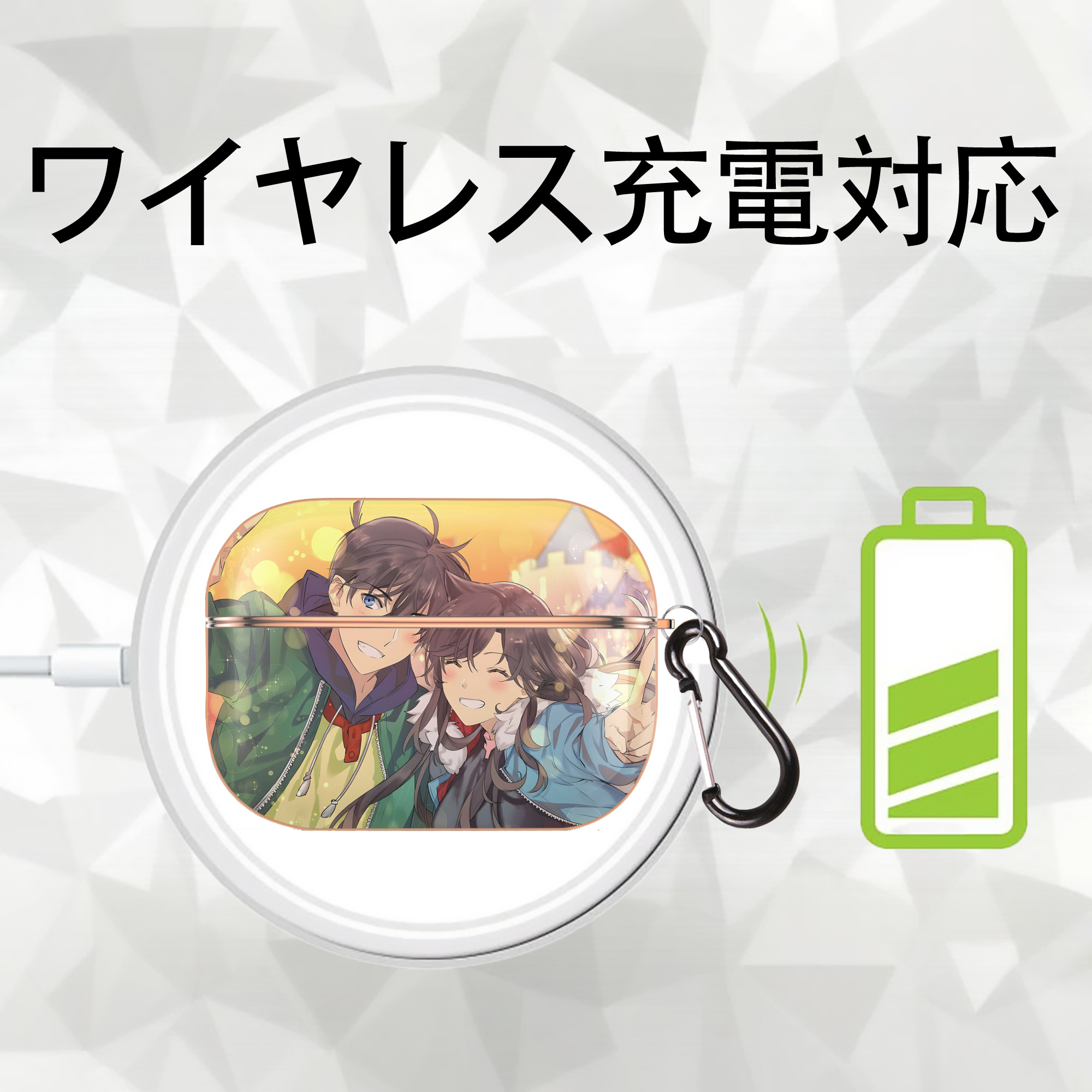 名探偵コナン Detective Conan 【AirPods Pro用】ハードシェル保護ケース｜耐衝撃・防指紋・カラビナ付き商品仕様