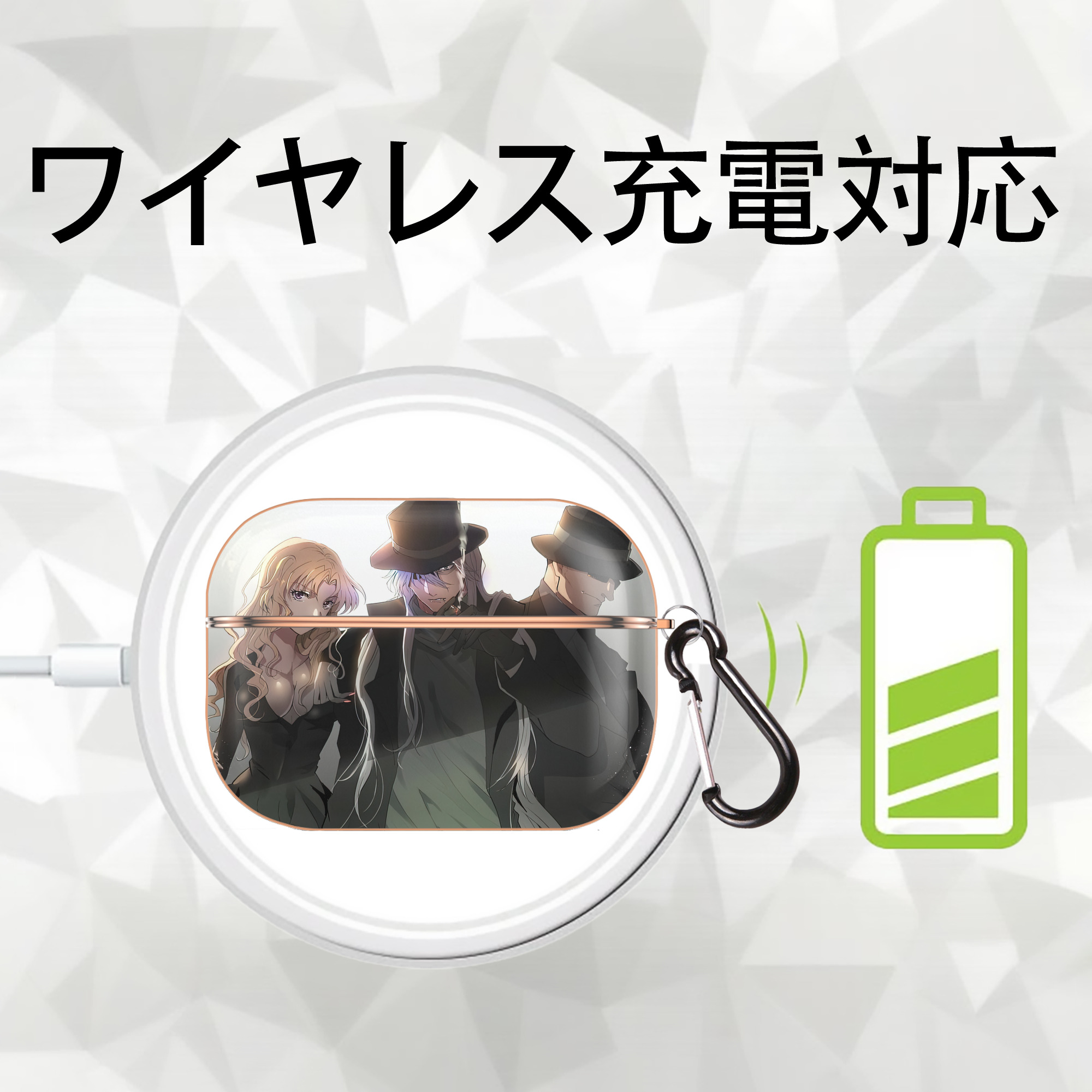 名探偵コナン Detective Conan 【AirPods Pro用】ハードシェル保護ケース｜耐衝撃・防指紋・カラビナ付き商品仕様