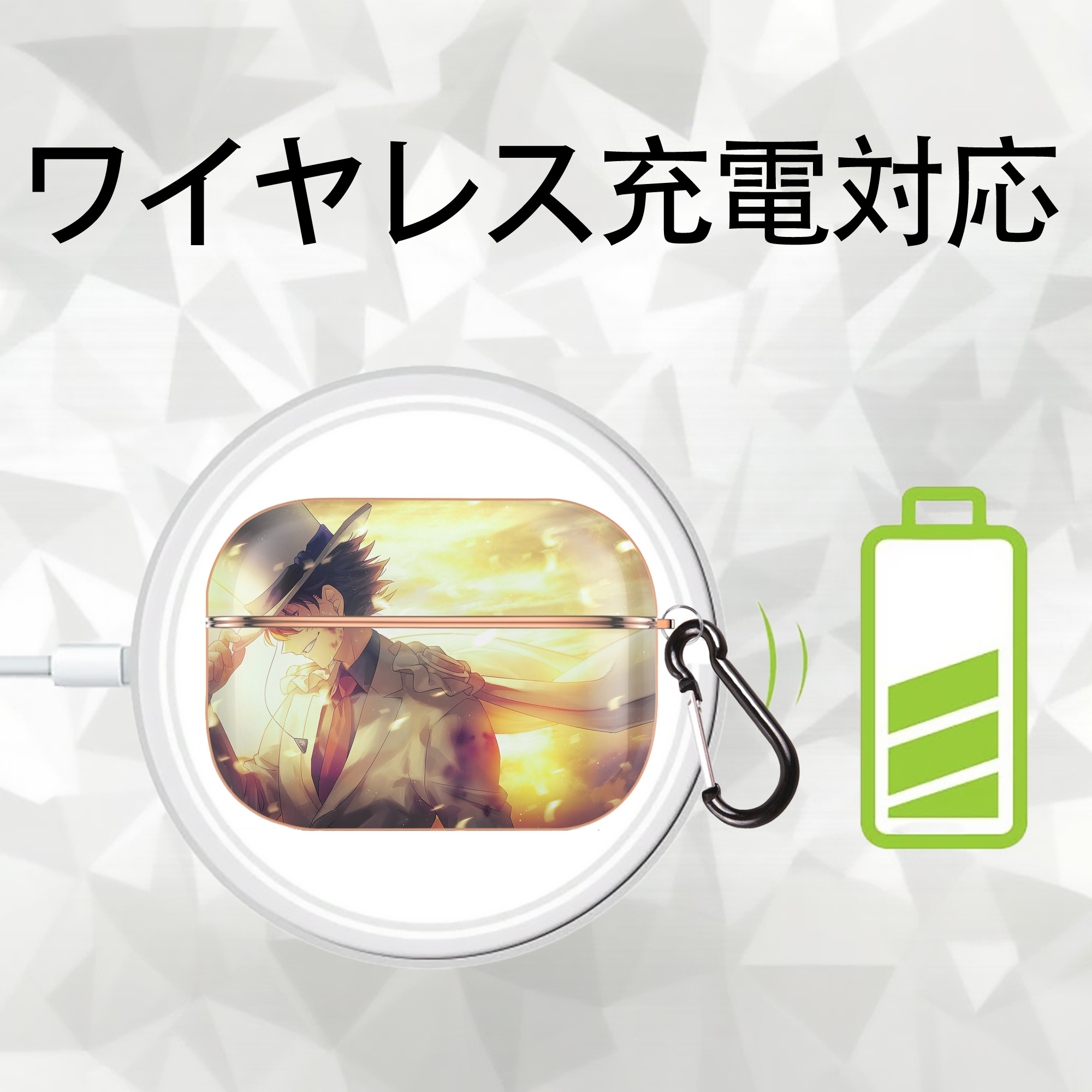 名探偵コナン Detective Conan 【AirPods Pro用】ハードシェル保護ケース｜耐衝撃・防指紋・カラビナ付き商品仕様