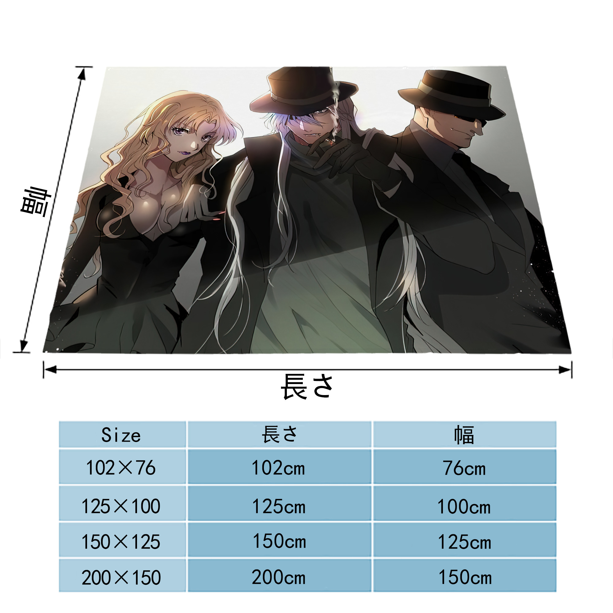 名探偵コナン Detective Conan フランネルブランケット・多サイズ対応（横型）