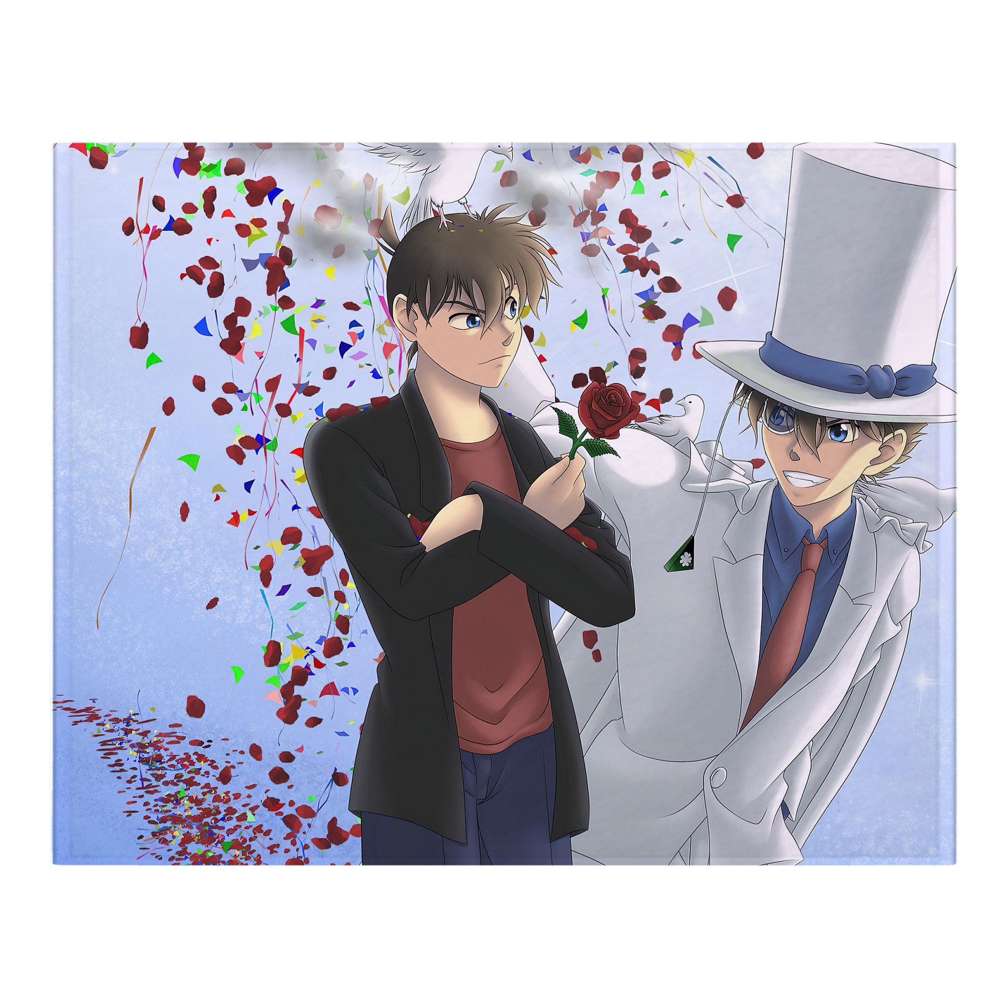 （画像用） 名探偵コナン Detective Conan フランネルブランケット・多サイズ対応（横型）