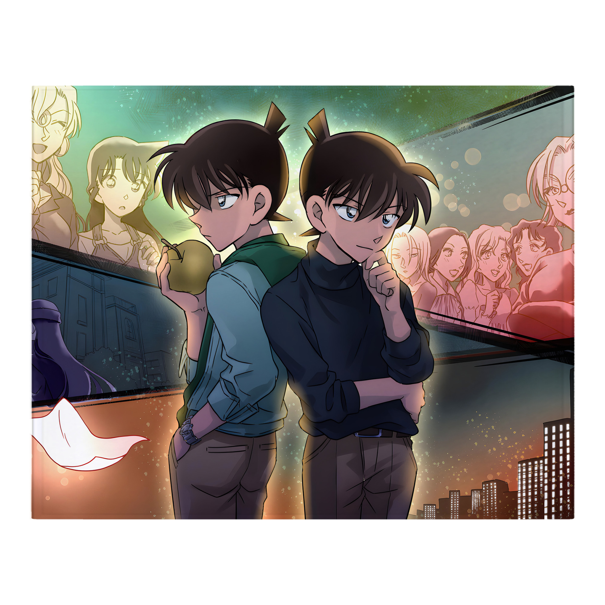 （画像用） 名探偵コナン Detective Conan フランネルブランケット・多サイズ対応（横型）