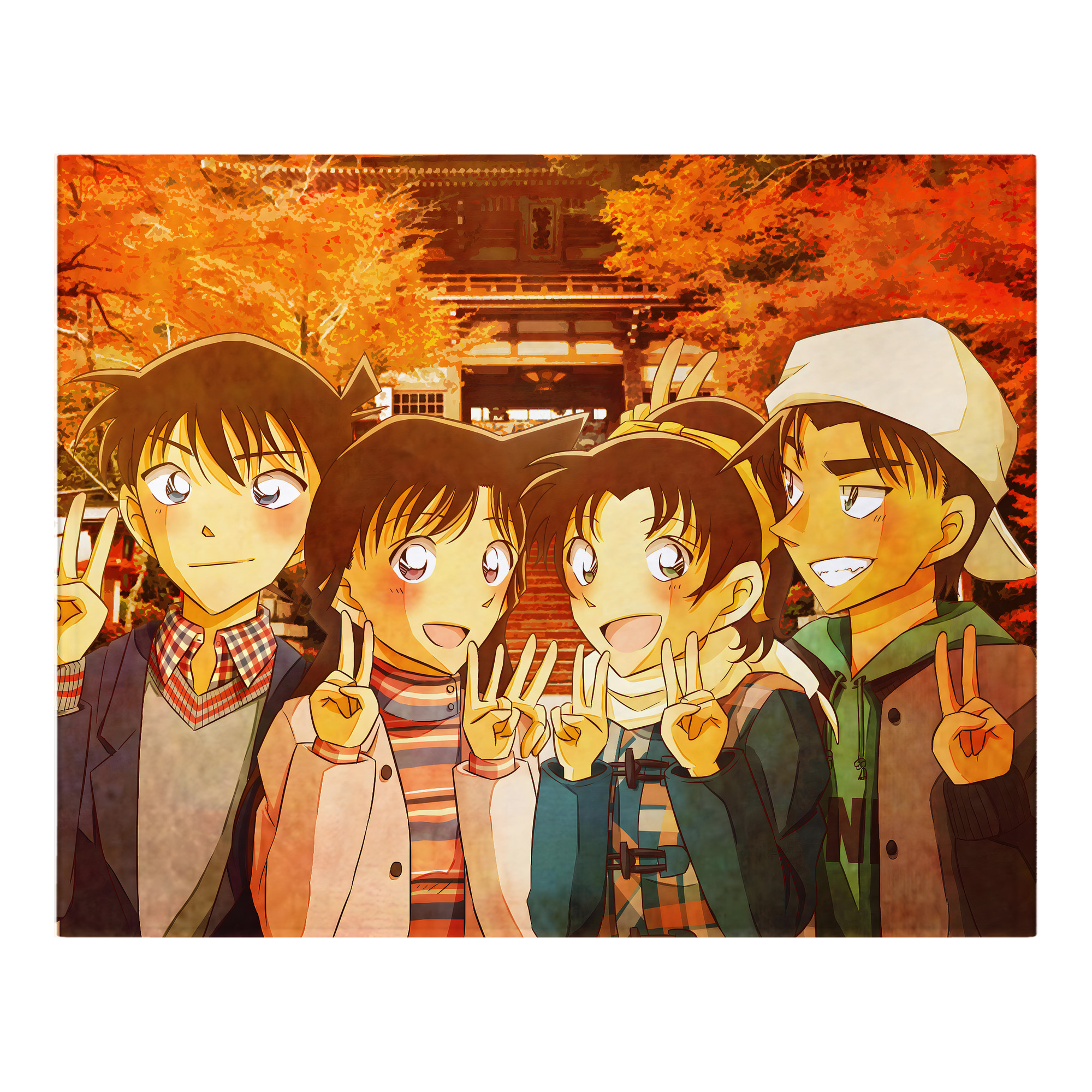 （画像用） 名探偵コナン Detective Conan フランネルブランケット・多サイズ対応（横型）