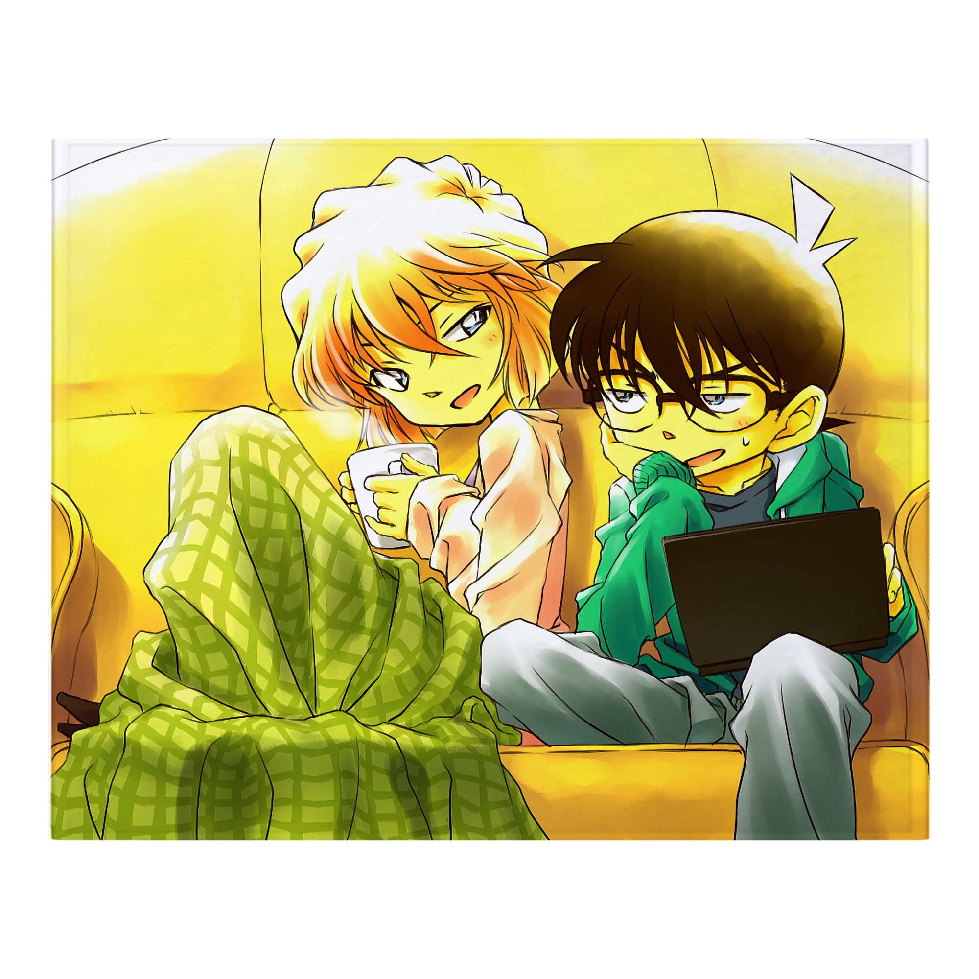 （画像用） 名探偵コナン Detective Conan フランネルブランケット・多サイズ対応（横型）