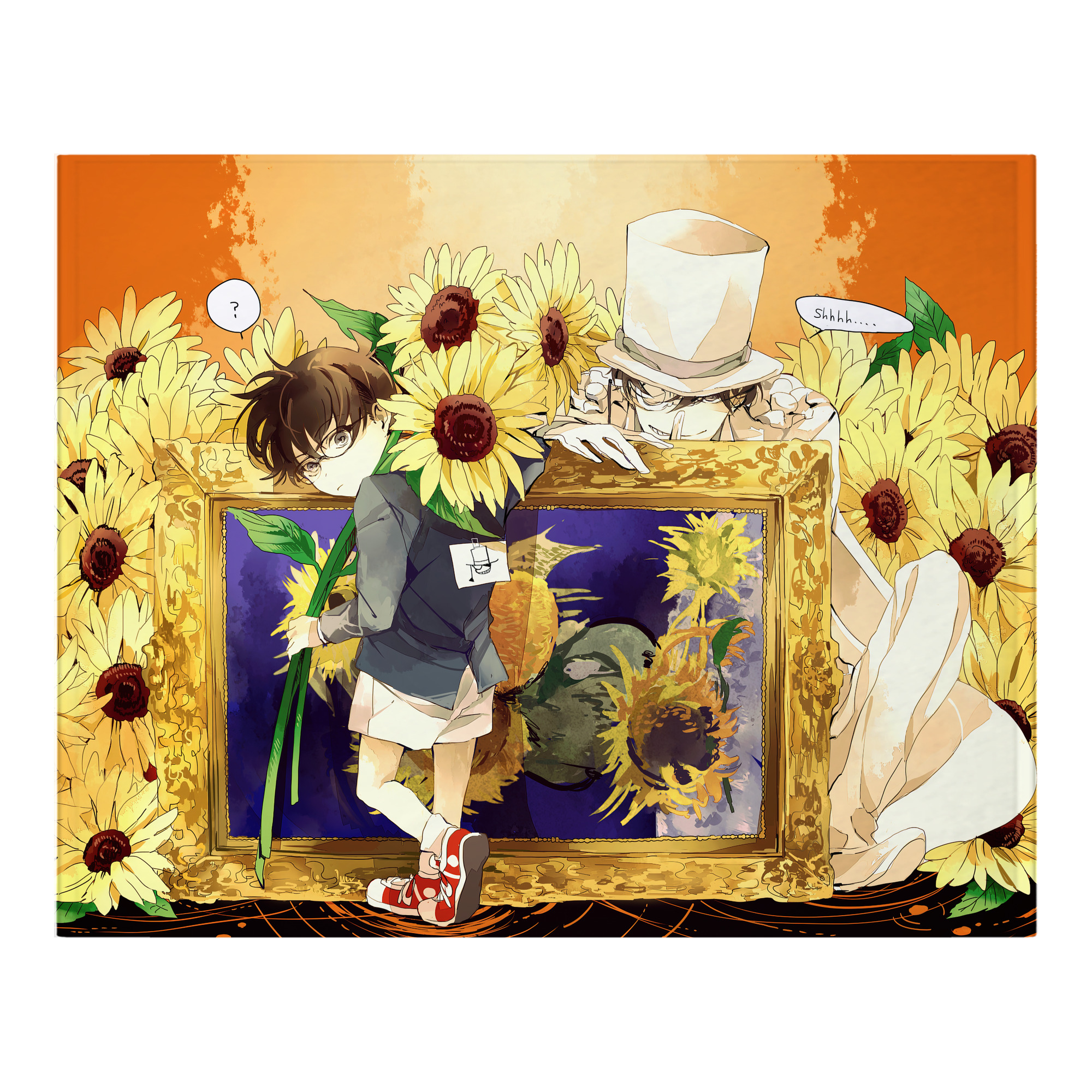 （画像用） 名探偵コナン Detective Conan フランネルブランケット・多サイズ対応（横型）