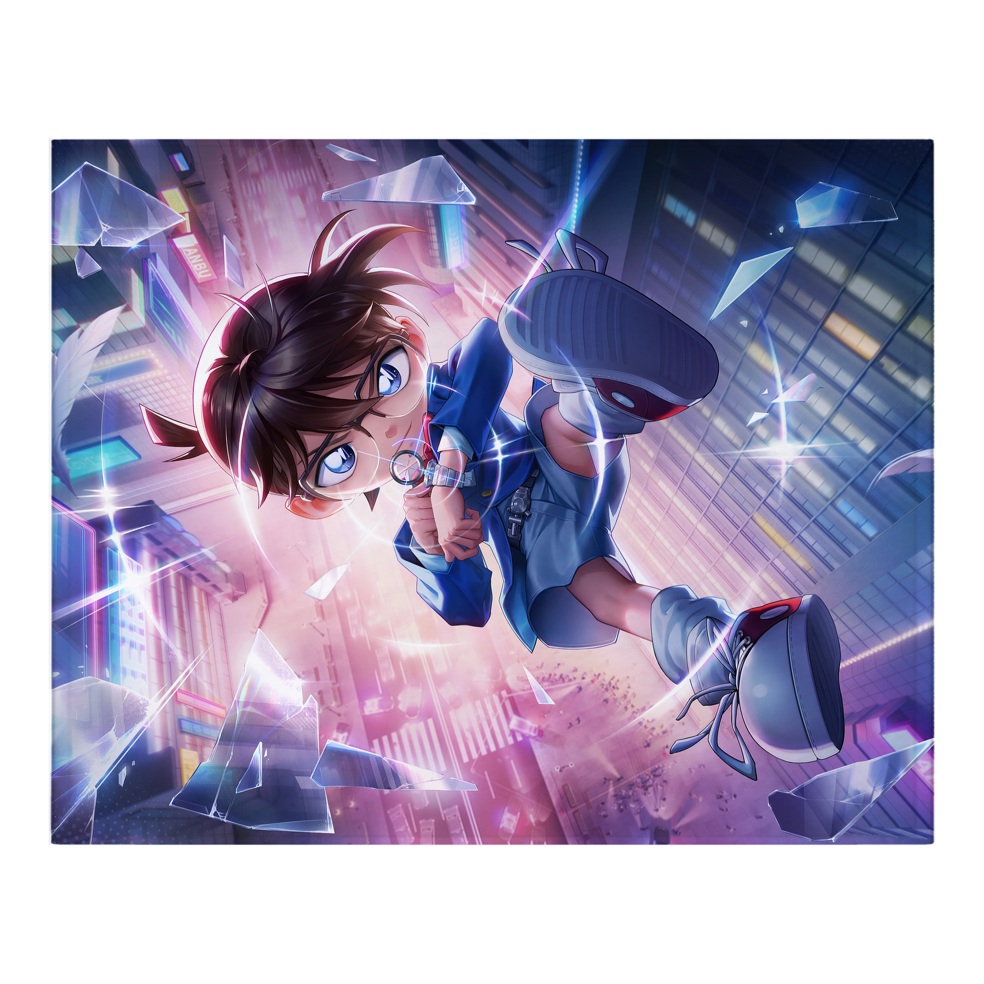 （画像用） 名探偵コナン Detective Conan フランネルブランケット・多サイズ対応（横型）