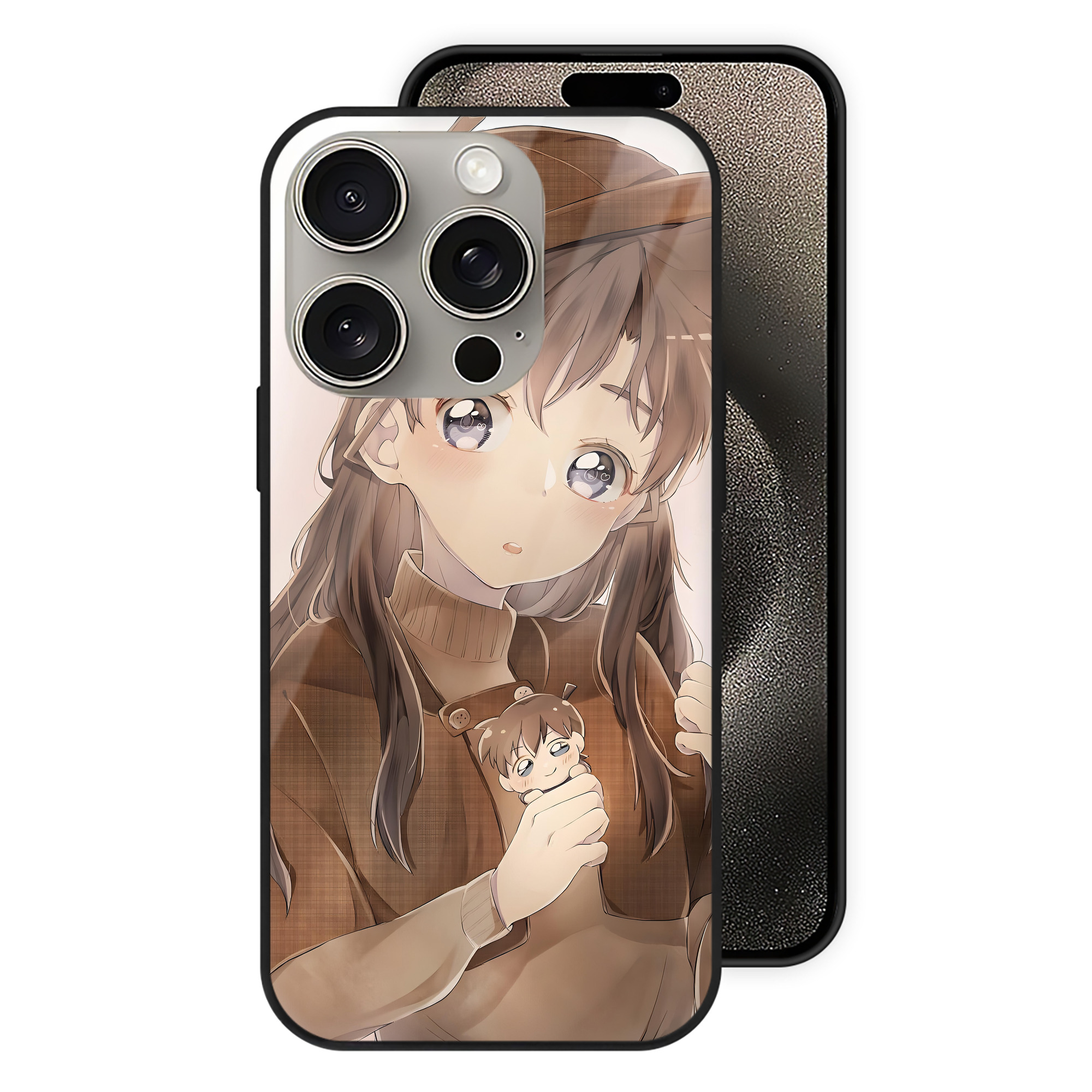 （画像用） 名探偵コナン Detective Conan 【iPhone15Pro対応】スマホケース 耐衝撃＆黄変防止 背面ガラス