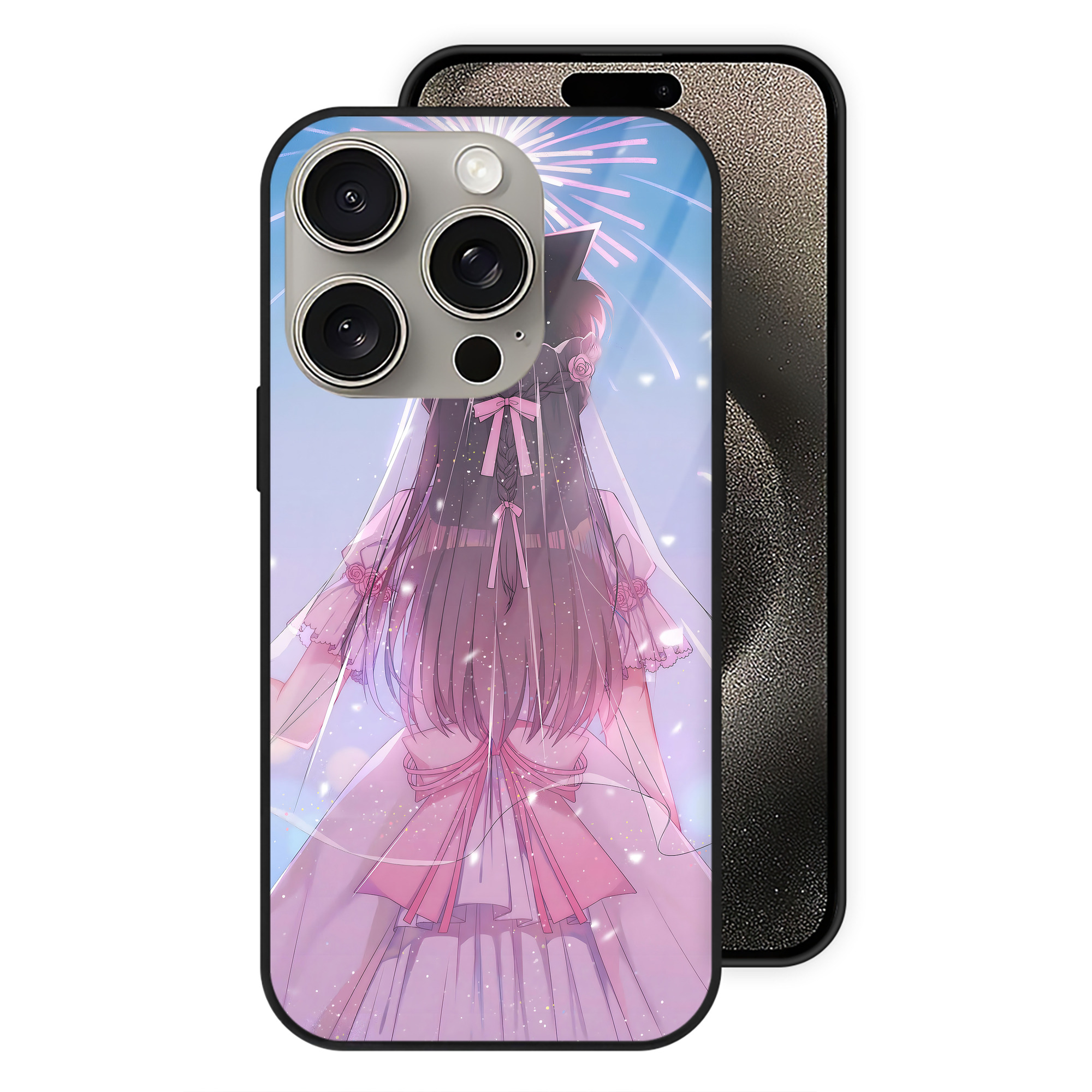 （画像用） 名探偵コナン Detective Conan 【iPhone15Pro対応】スマホケース 耐衝撃＆黄変防止 背面ガラス