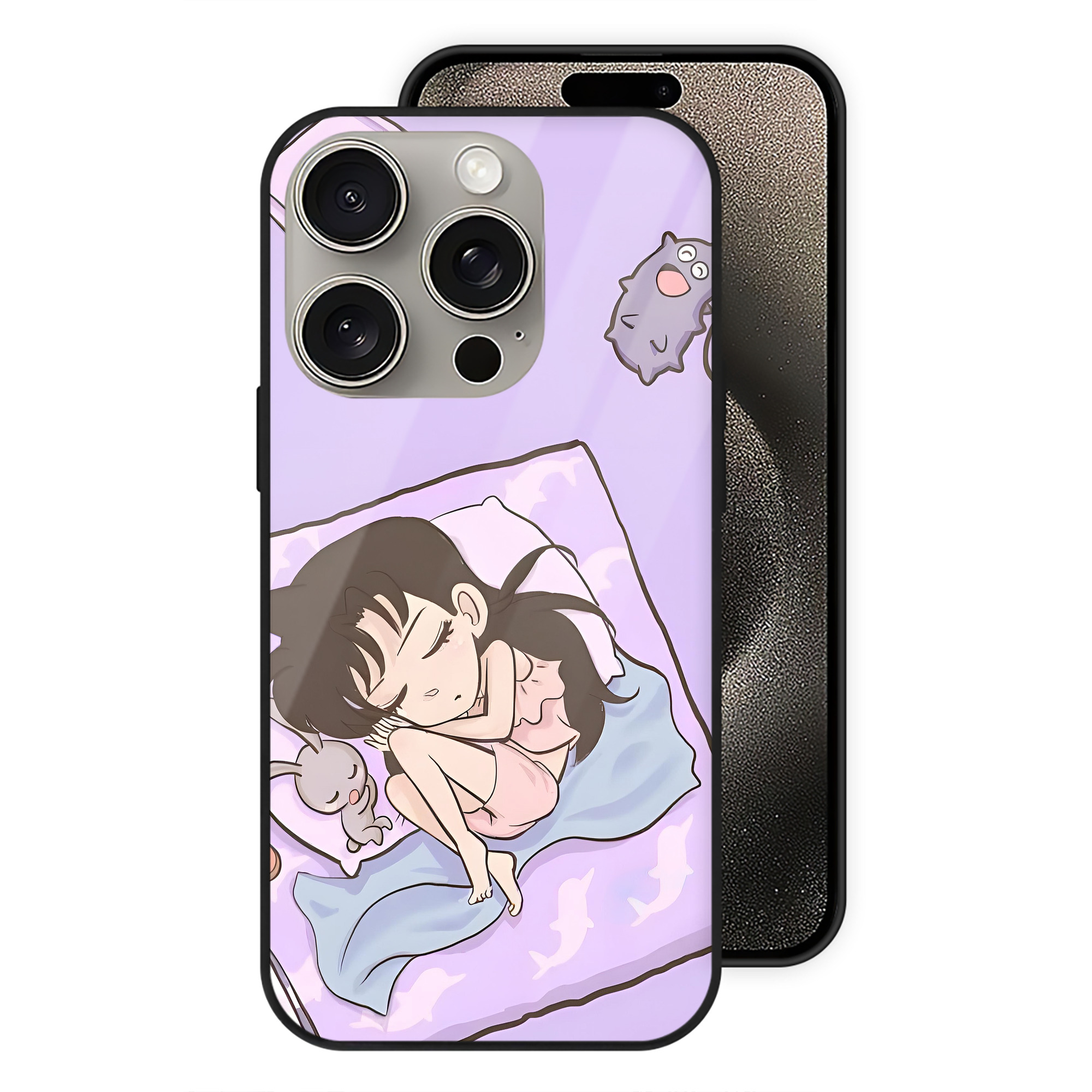 （画像用） 名探偵コナン Detective Conan 【iPhone15Pro対応】スマホケース 耐衝撃＆黄変防止 背面ガラス