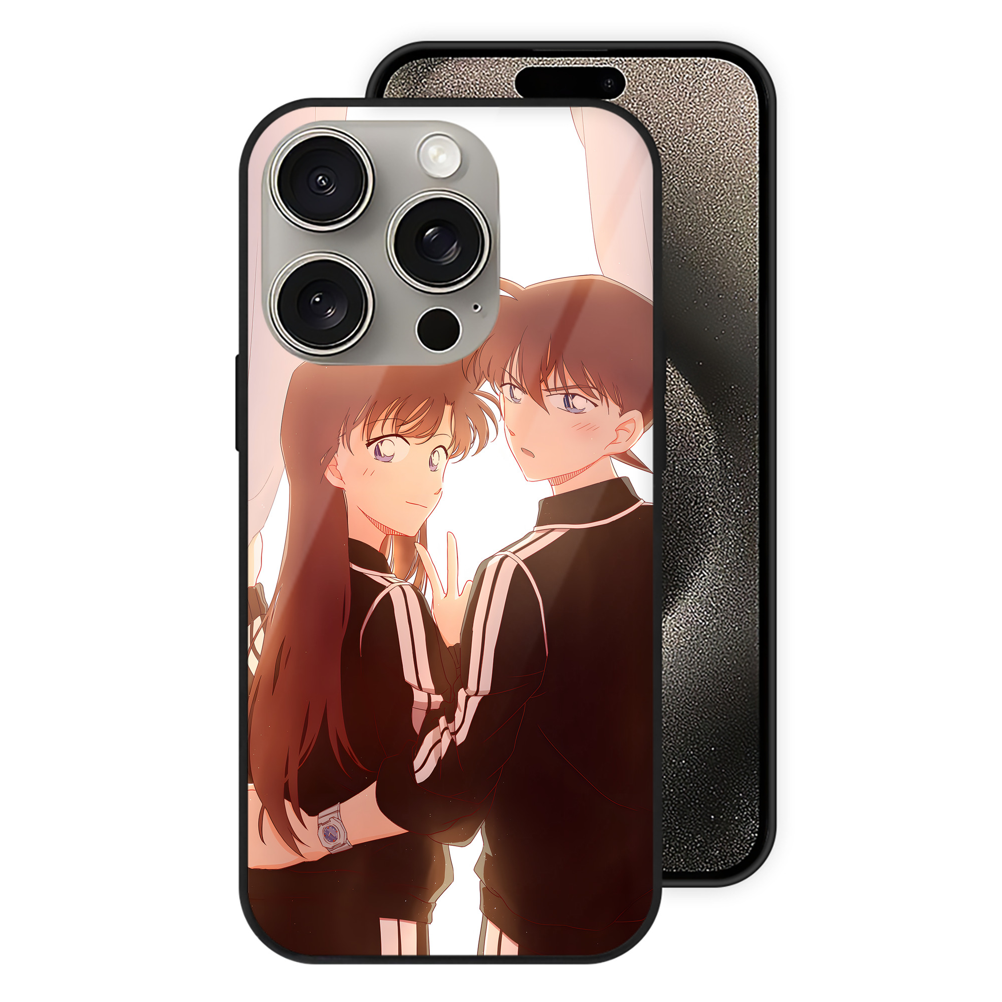 （画像用） 名探偵コナン Detective Conan 【iPhone15Pro対応】スマホケース 耐衝撃＆黄変防止 背面ガラス