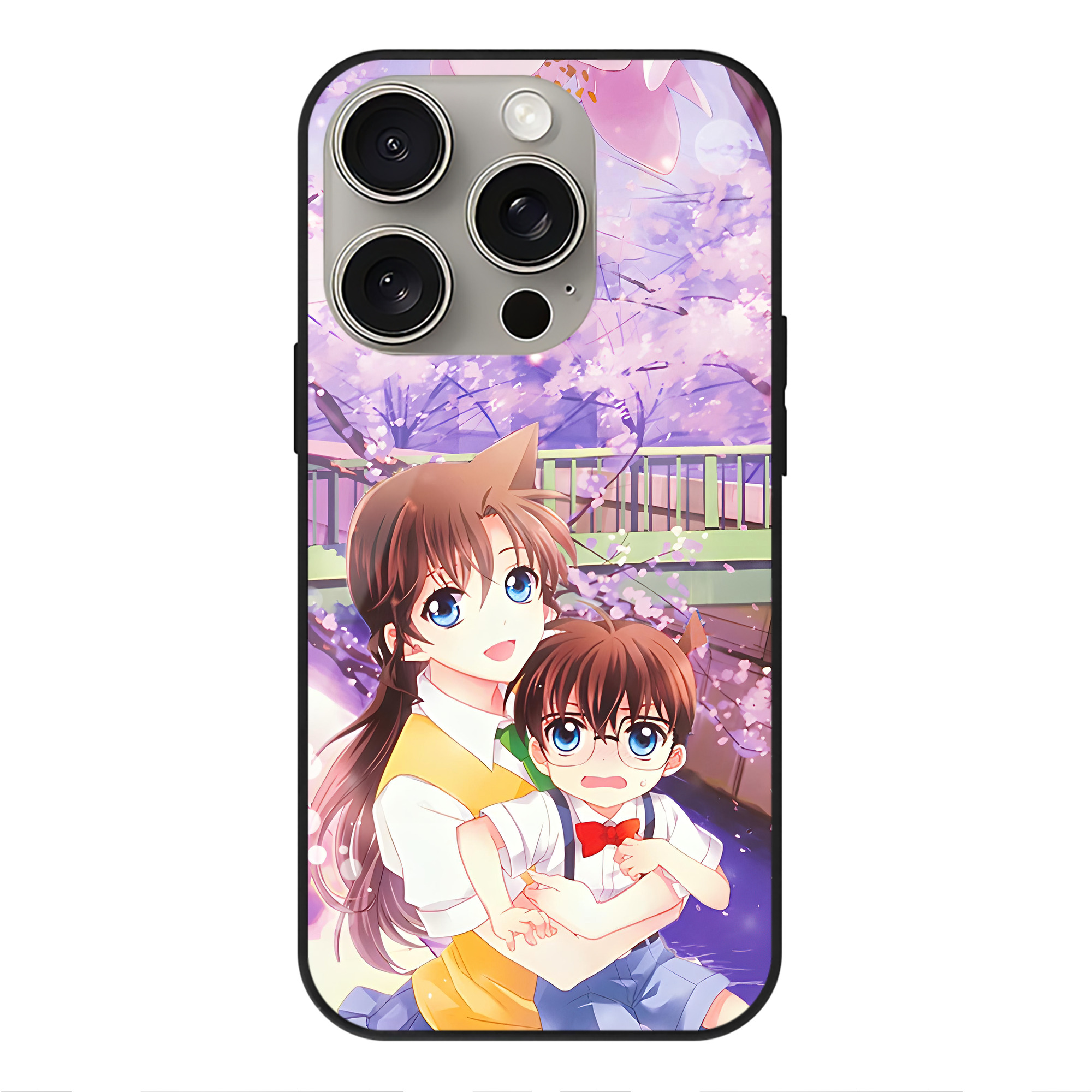 （画像用） 名探偵コナン Detective Conan 【iPhone15Pro対応】スマホケース 耐衝撃＆黄変防止 背面ガラス