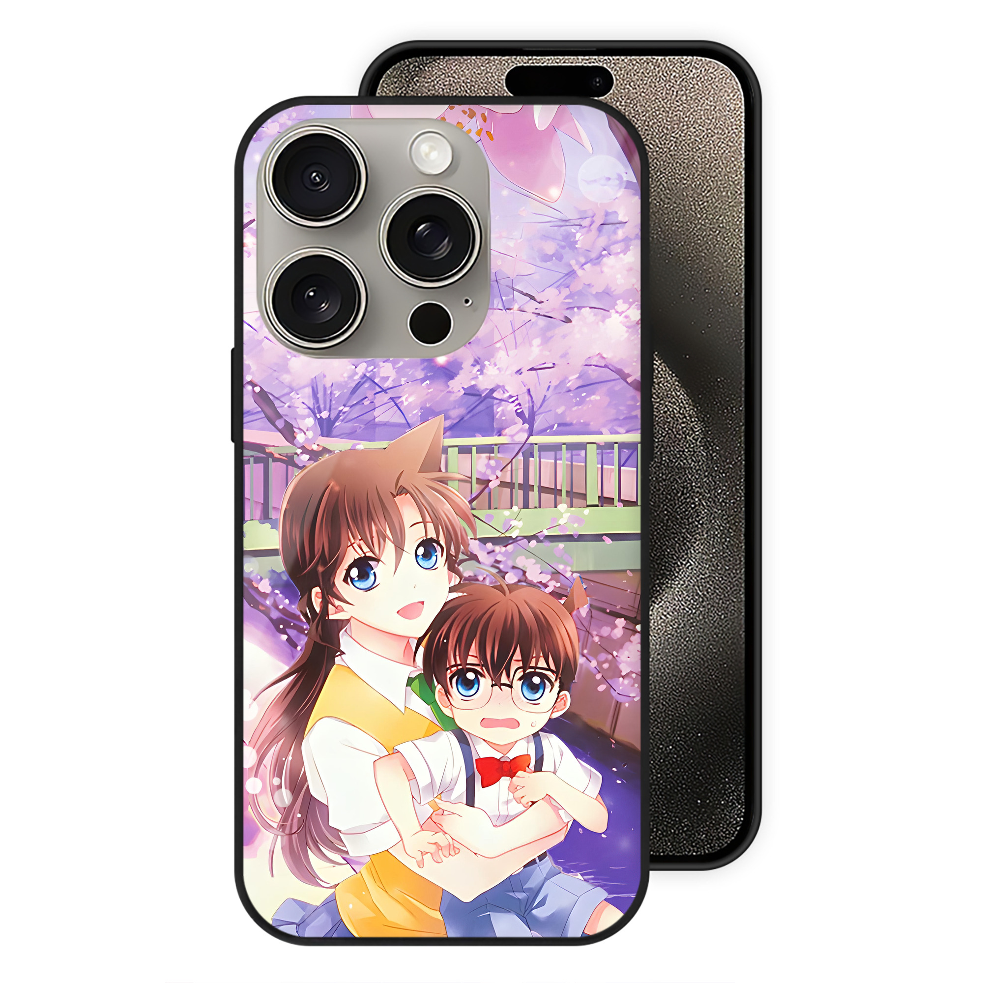 （画像用） 名探偵コナン Detective Conan 【iPhone15Pro対応】スマホケース 耐衝撃＆黄変防止 背面ガラス